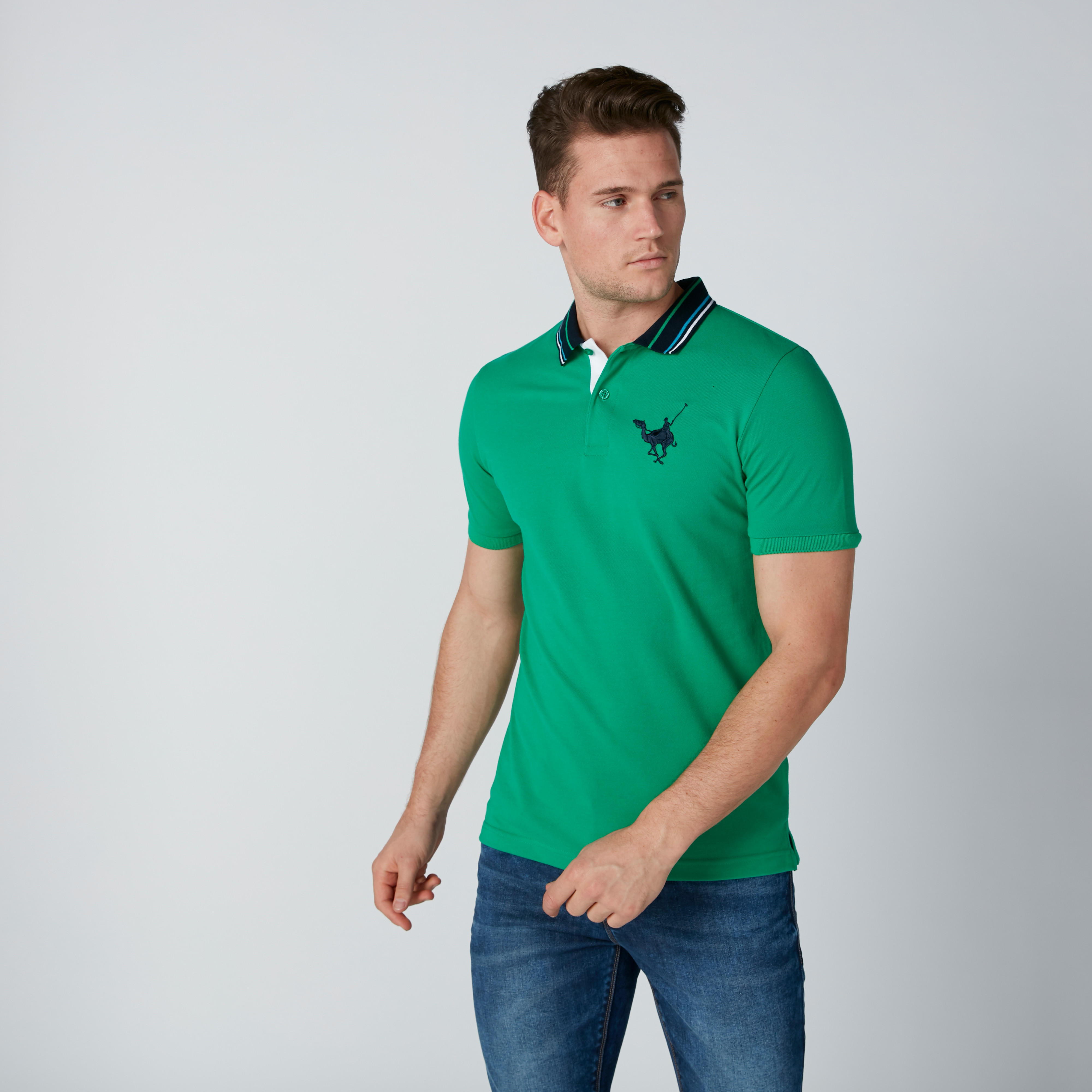 تيشيرت مطرّز بياقة بولو وأكمام قصيرة-men-clothing-tshirtsandpolos-polos-image-3