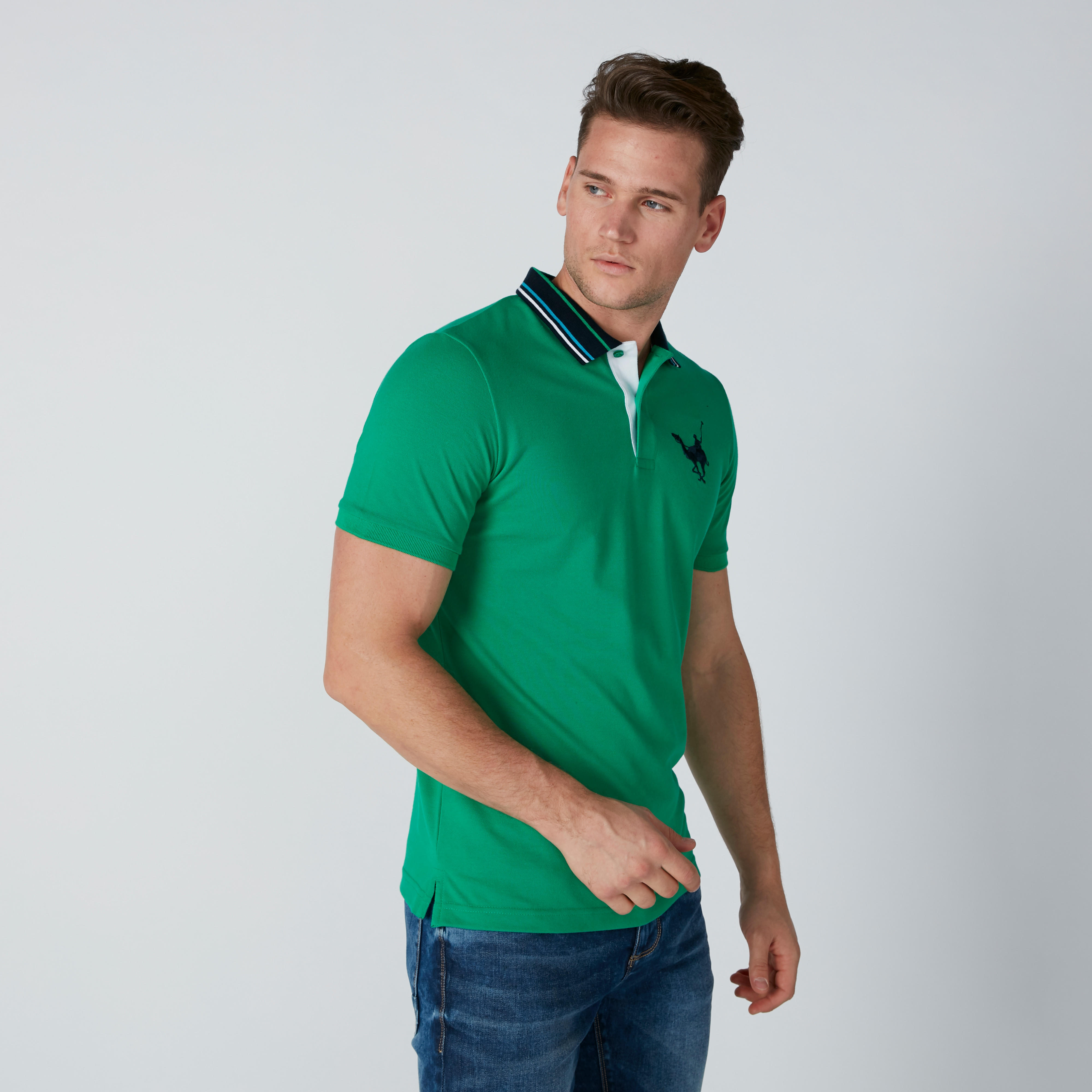 تيشيرت مطرّز بياقة بولو وأكمام قصيرة-men-clothing-tshirtsandpolos-polos-image-4