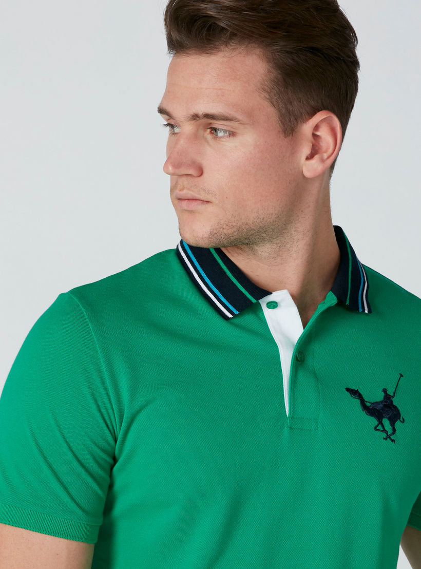 تيشيرت مطرّز بياقة بولو وأكمام قصيرة-men-clothing-tshirtsandpolos-polos-image-5