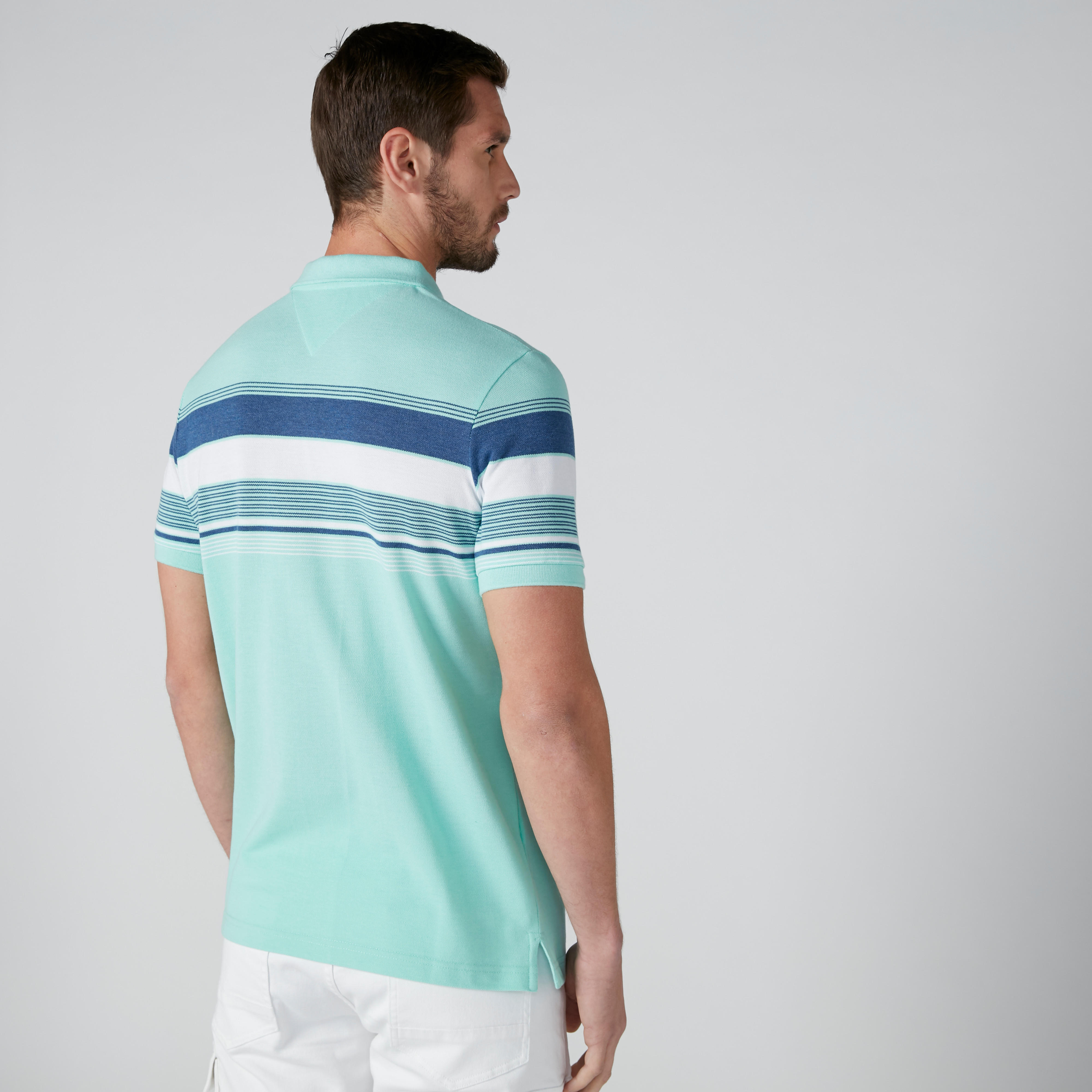 تيشيرت مستدام بولو سليم فيت مقلّم -men-clothing-tshirtsandpolos-polos-image-2