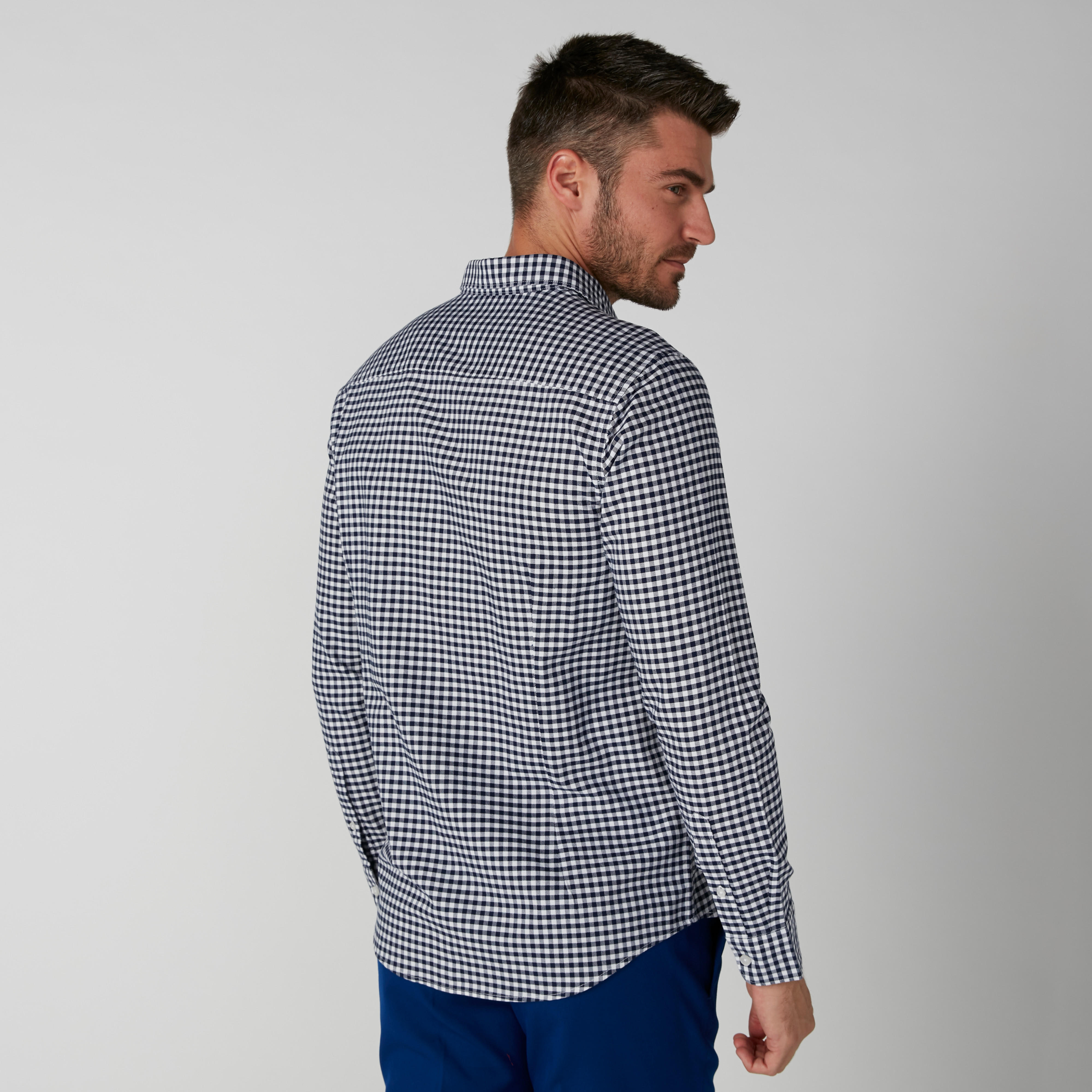 قميص كاروهات بأكمام طويلة وأزرار-men-clothing-shirts-image-2