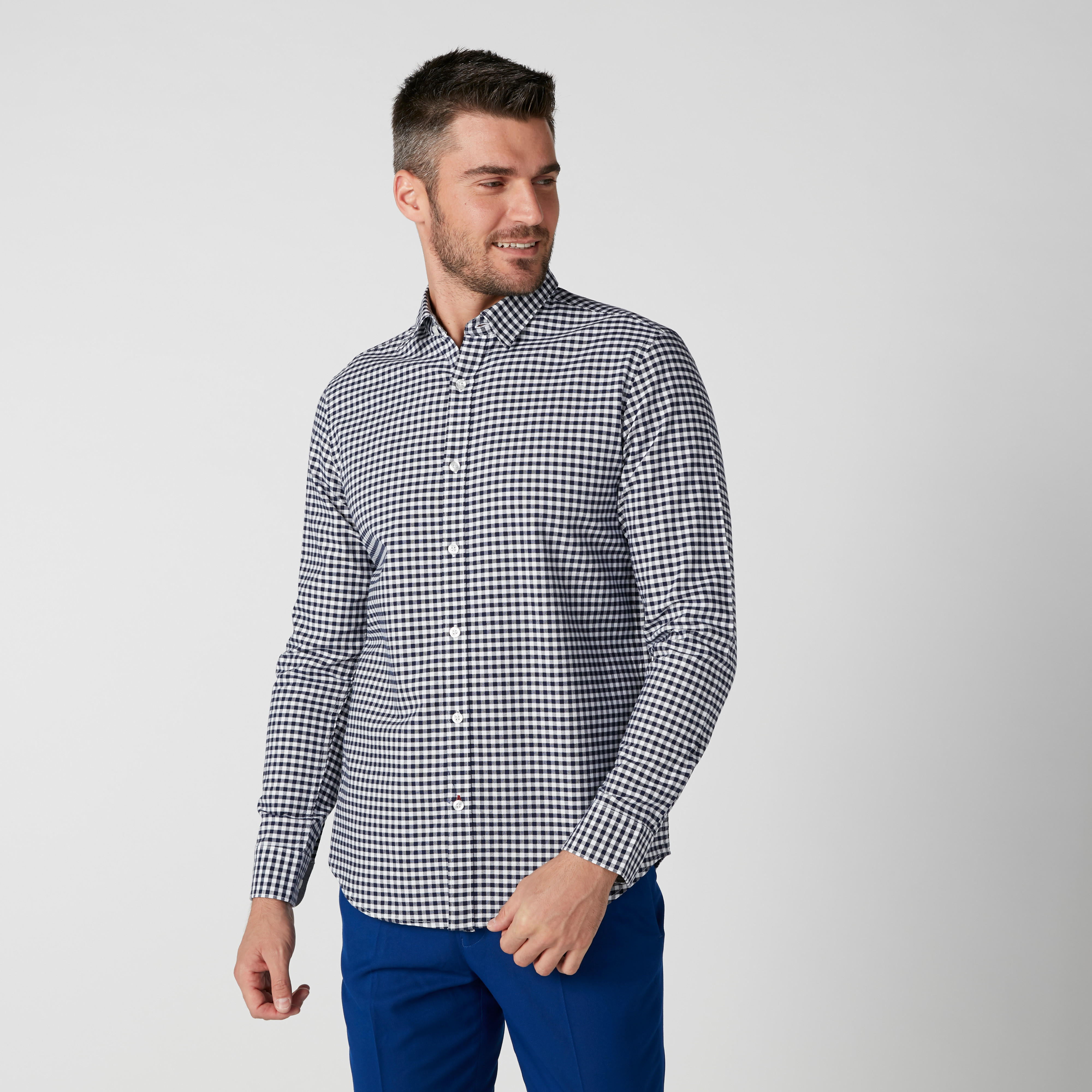 قميص كاروهات بأكمام طويلة وأزرار-men-clothing-shirts-image-3