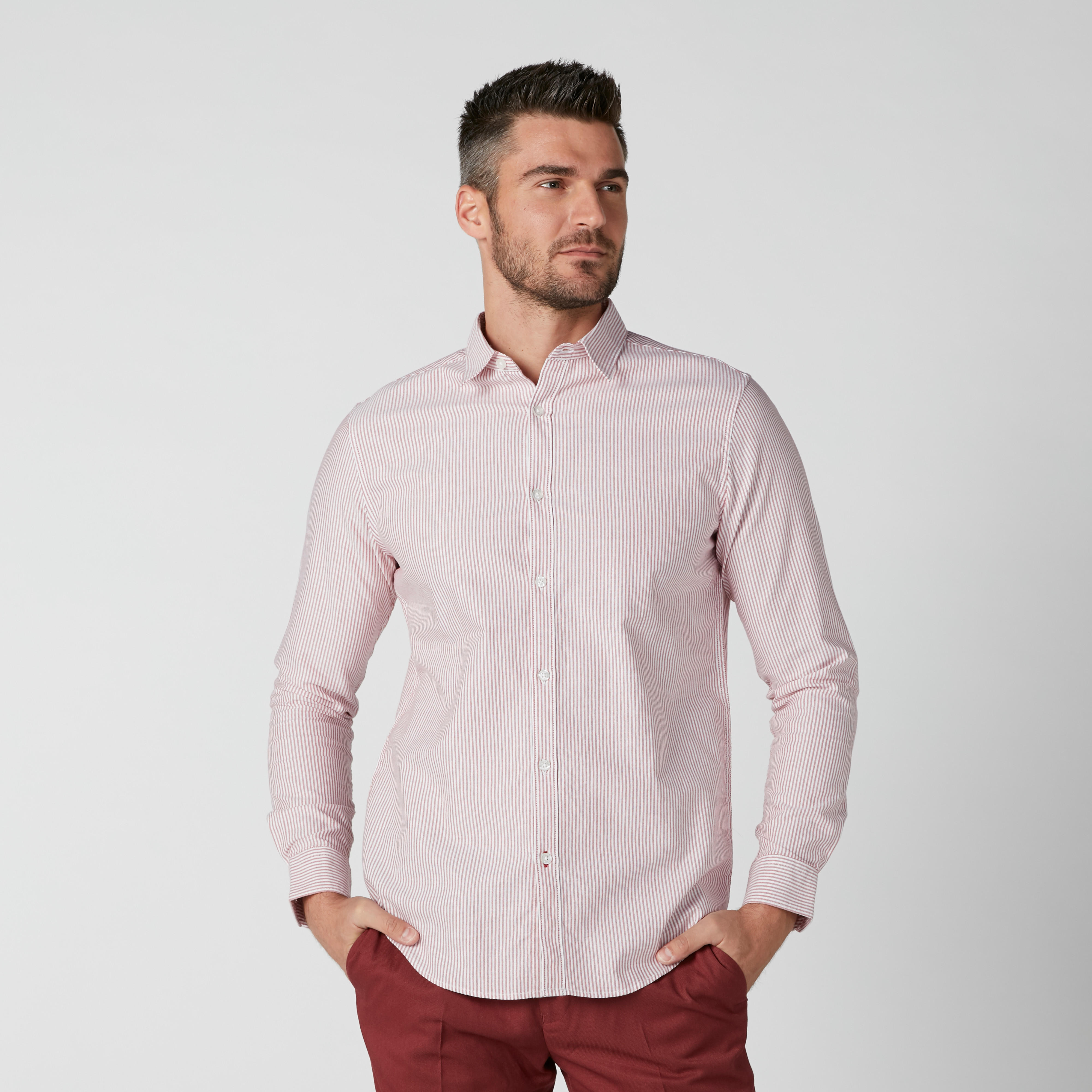 قميص مقلّم بأكمام طويلة وأزرار-men-clothing-shirts-image-2