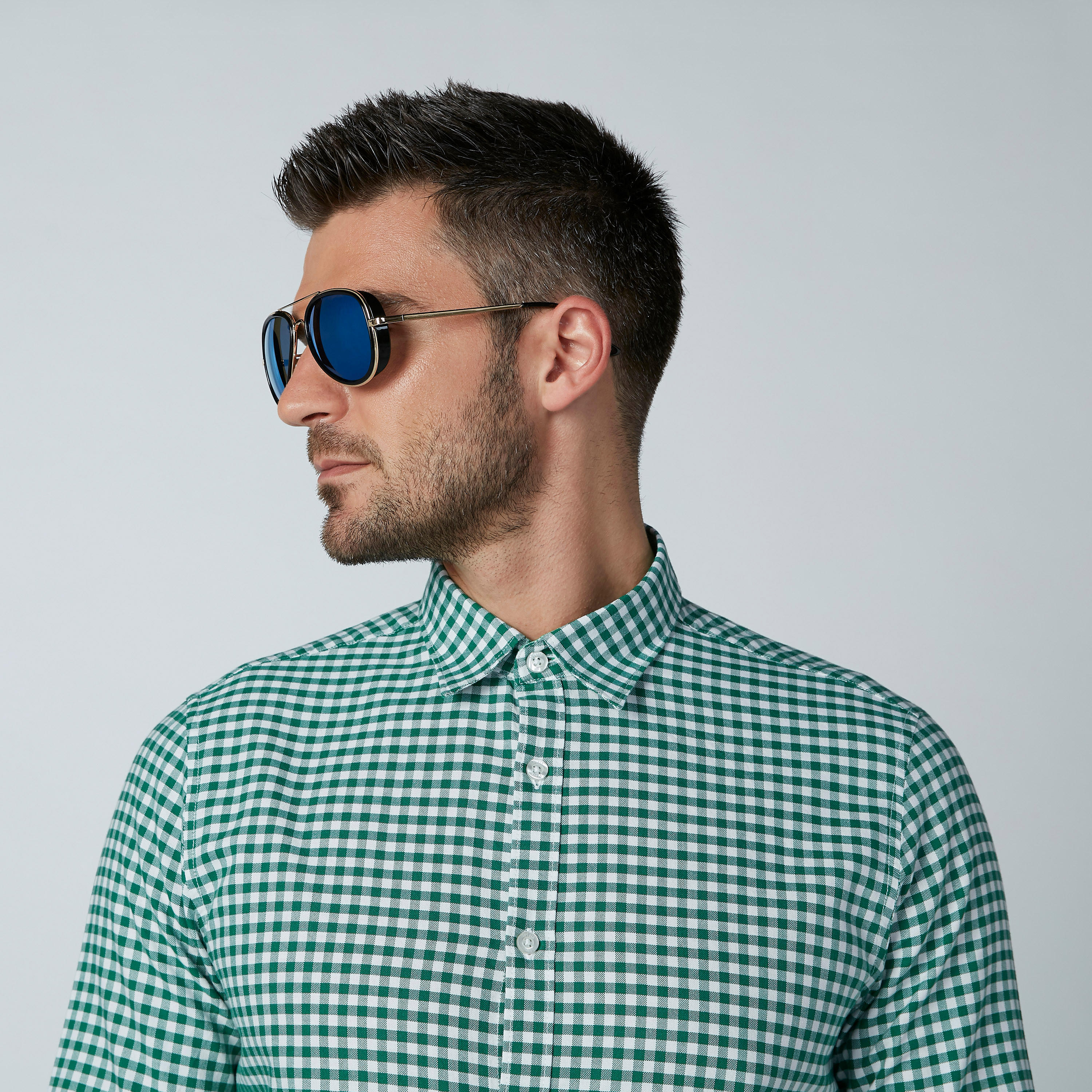 قميص رسمي كاروهات بأكمام طويلة وحوّاف منحنية-men-clothing-shirts-image-3