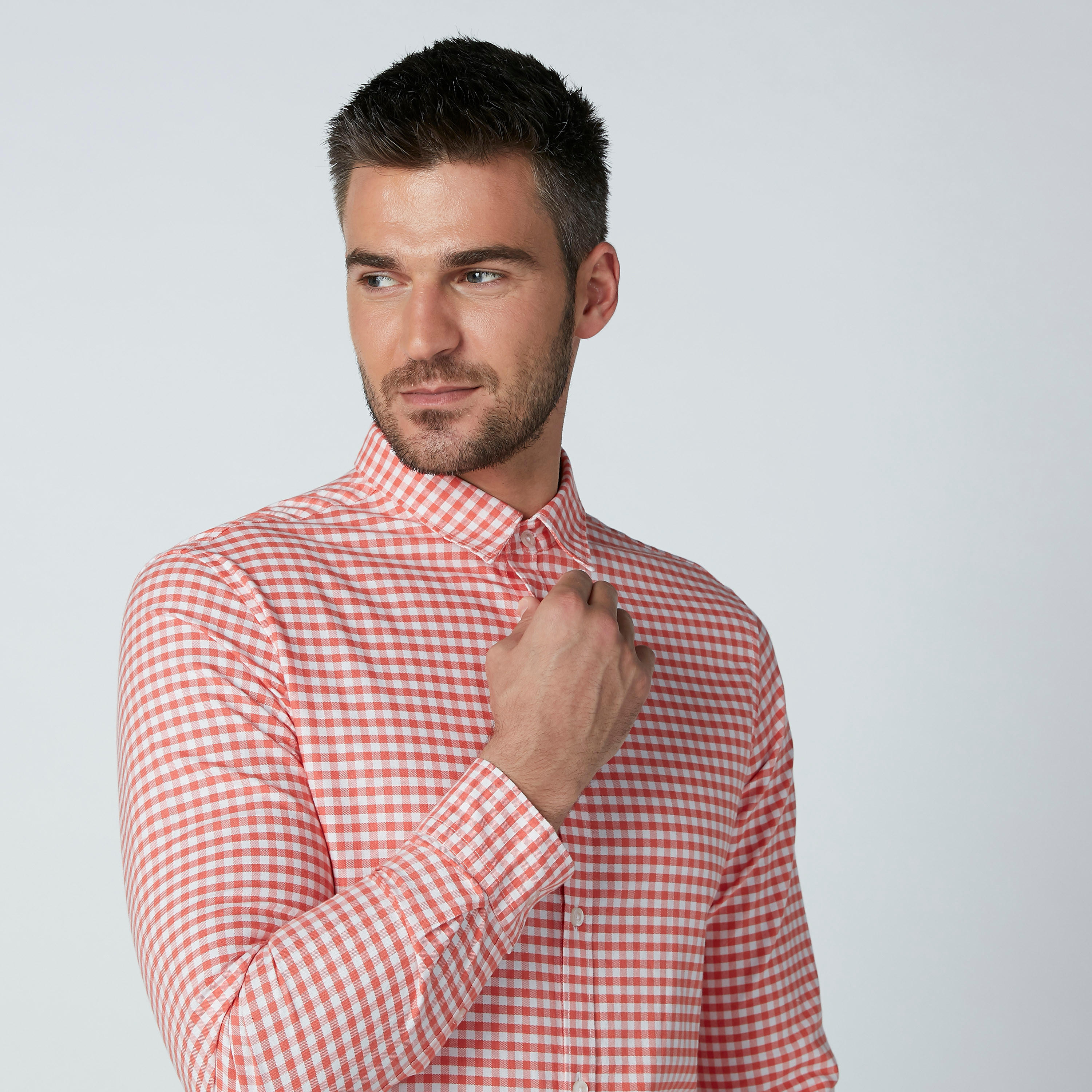 قميص رسمي كاروهات بأكمام طويلة-men-clothing-shirts-image-1
