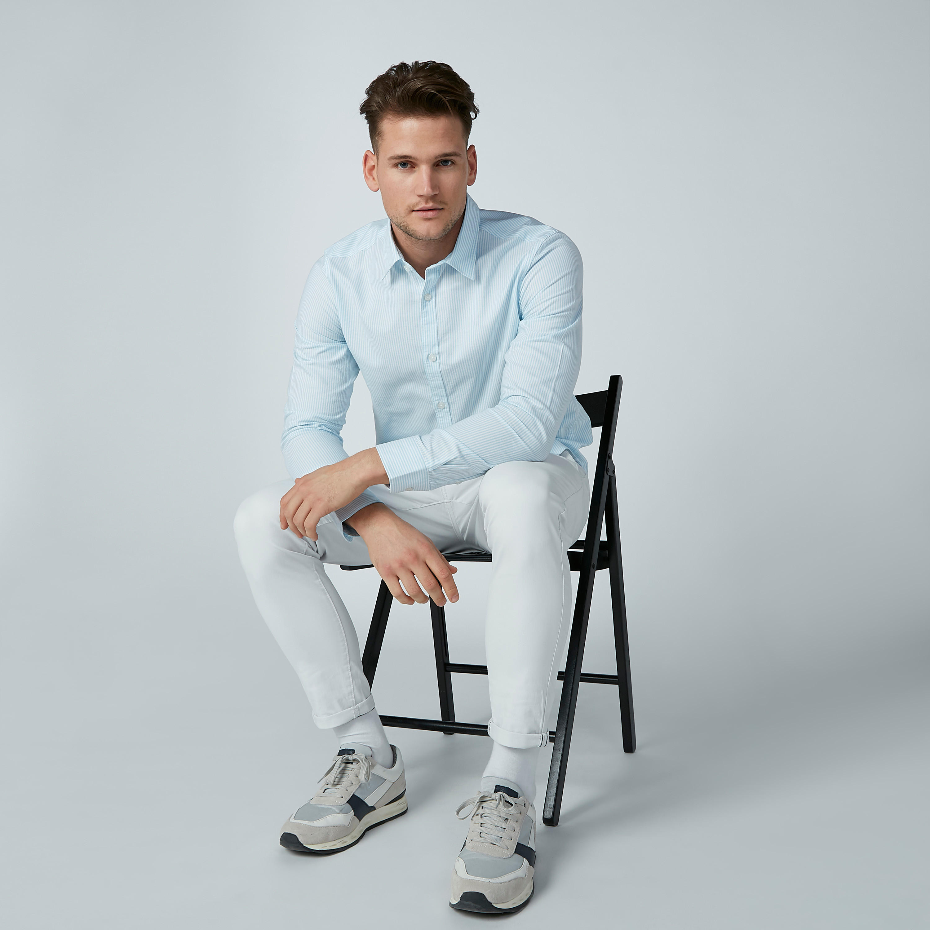 قميص رسمي مقلّم بأكمام طويلة-men-clothing-shirts-image-1