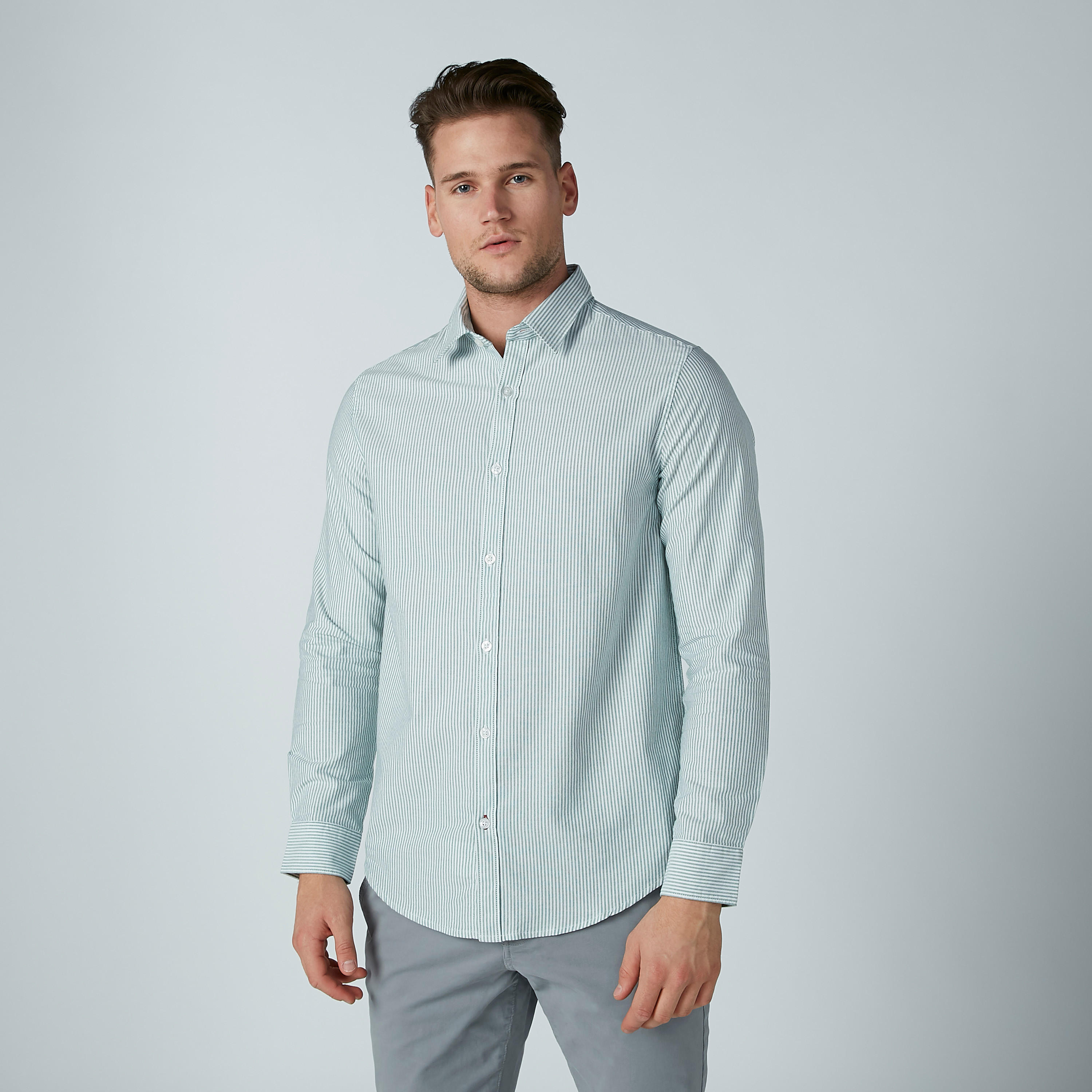 Long Sleeved Shirt with Stripes and Complete Placket-men-clothing-shirts-image-3