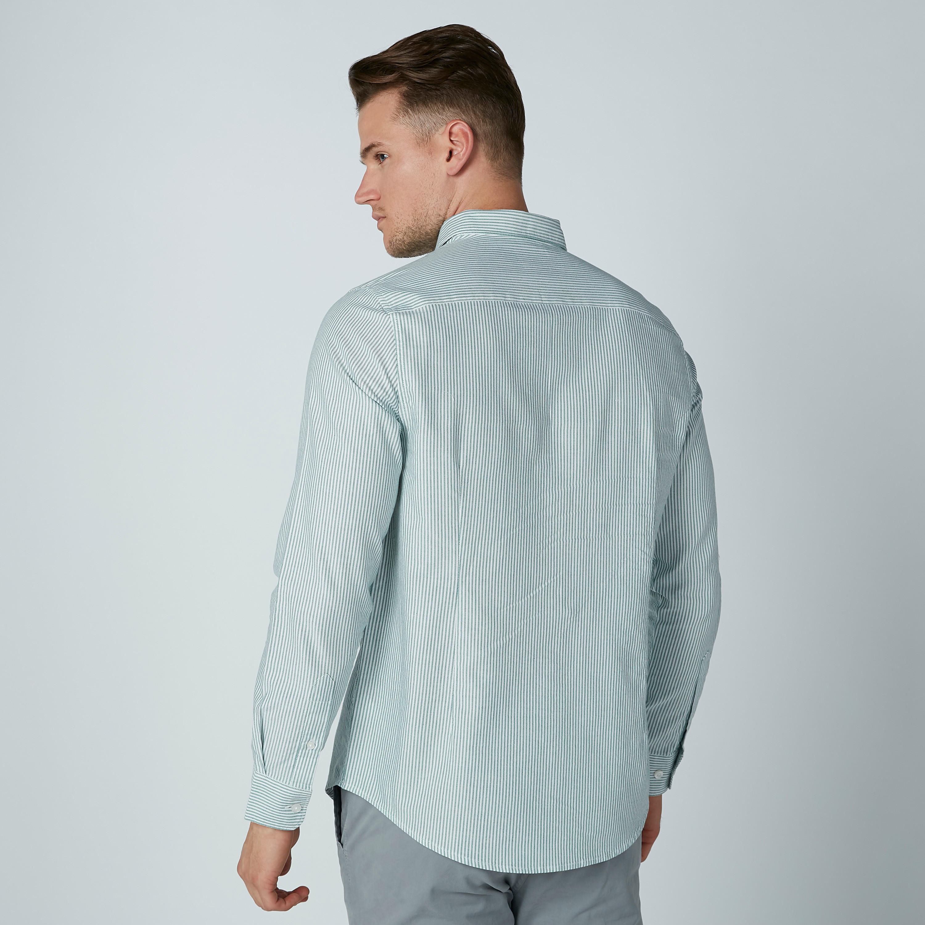 Long Sleeved Shirt with Stripes and Complete Placket-men-clothing-shirts-image-4