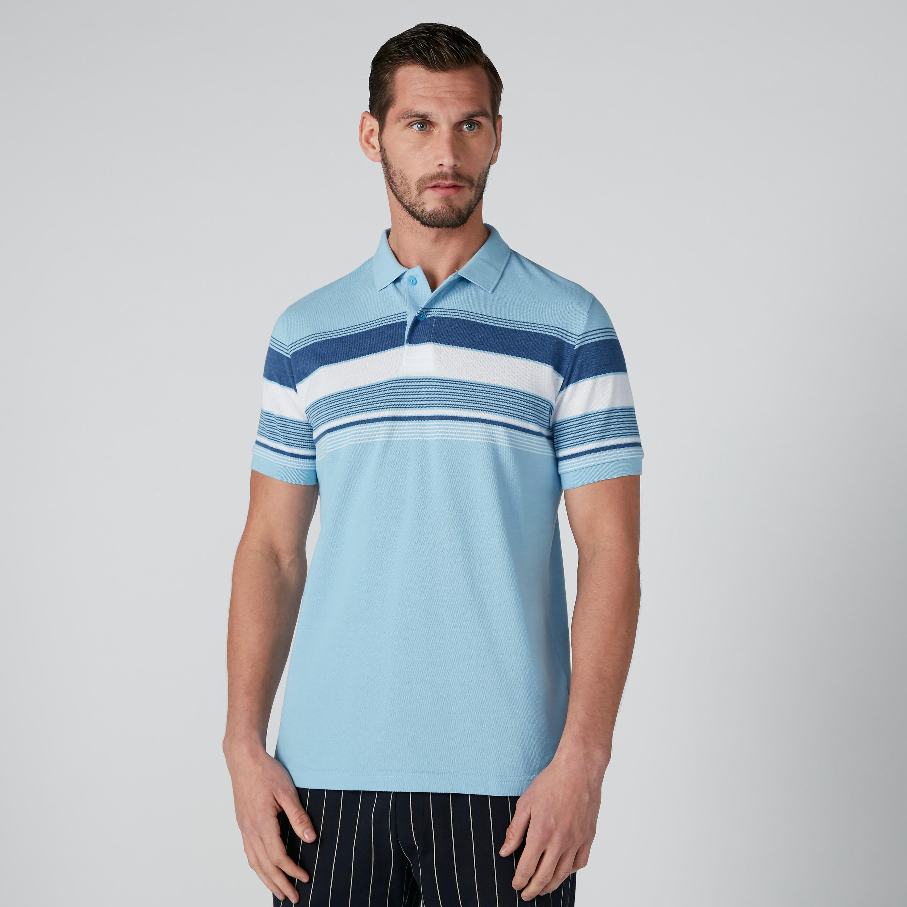 تيشيرت مستدام بولو سليم فيت مقلّم -men-clothing-tshirtsandpolos-polos-image-8