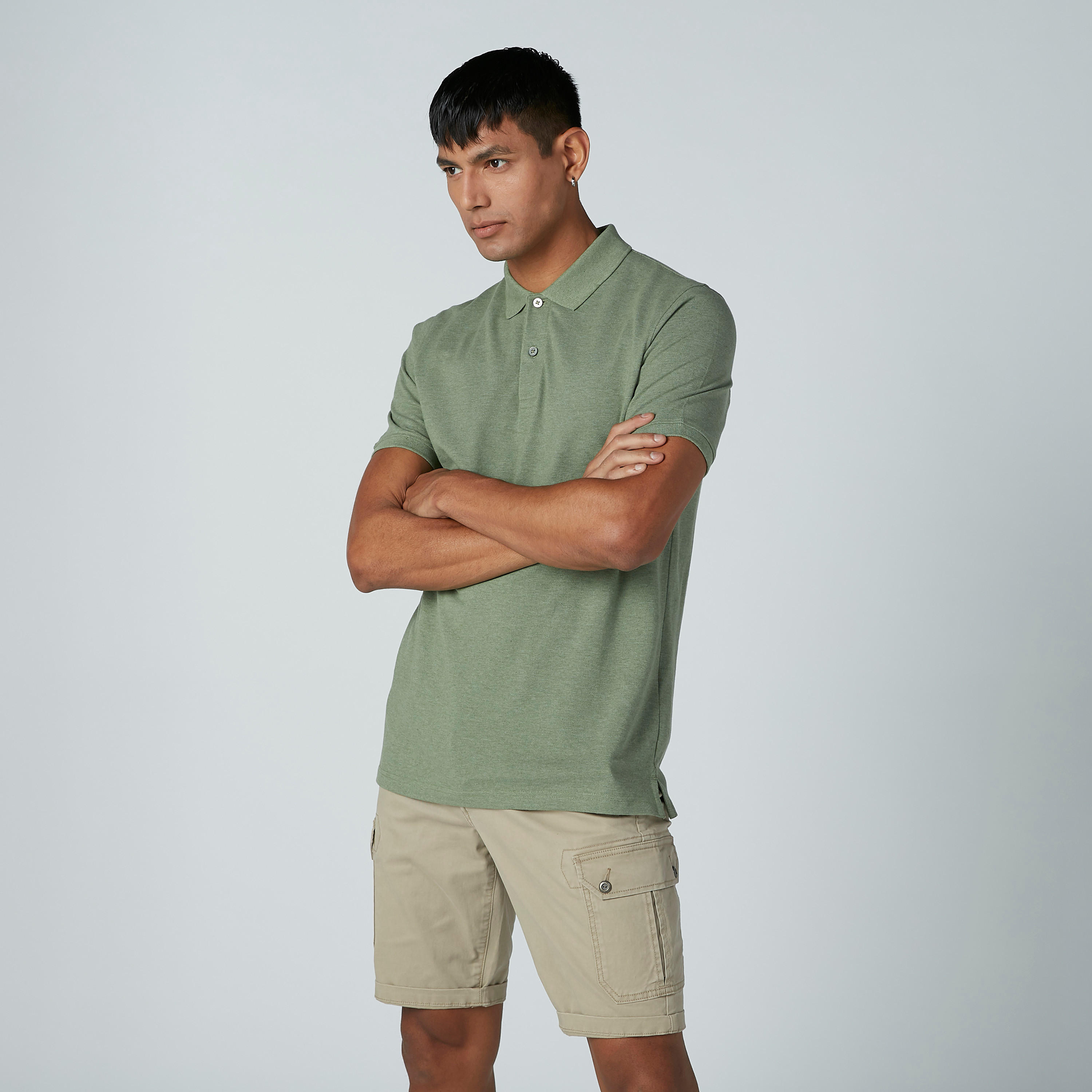 تيشيرت سادة بياقة بولو وأكمام قصيرة-men-clothing-tshirtsandpolos-polos-image-1