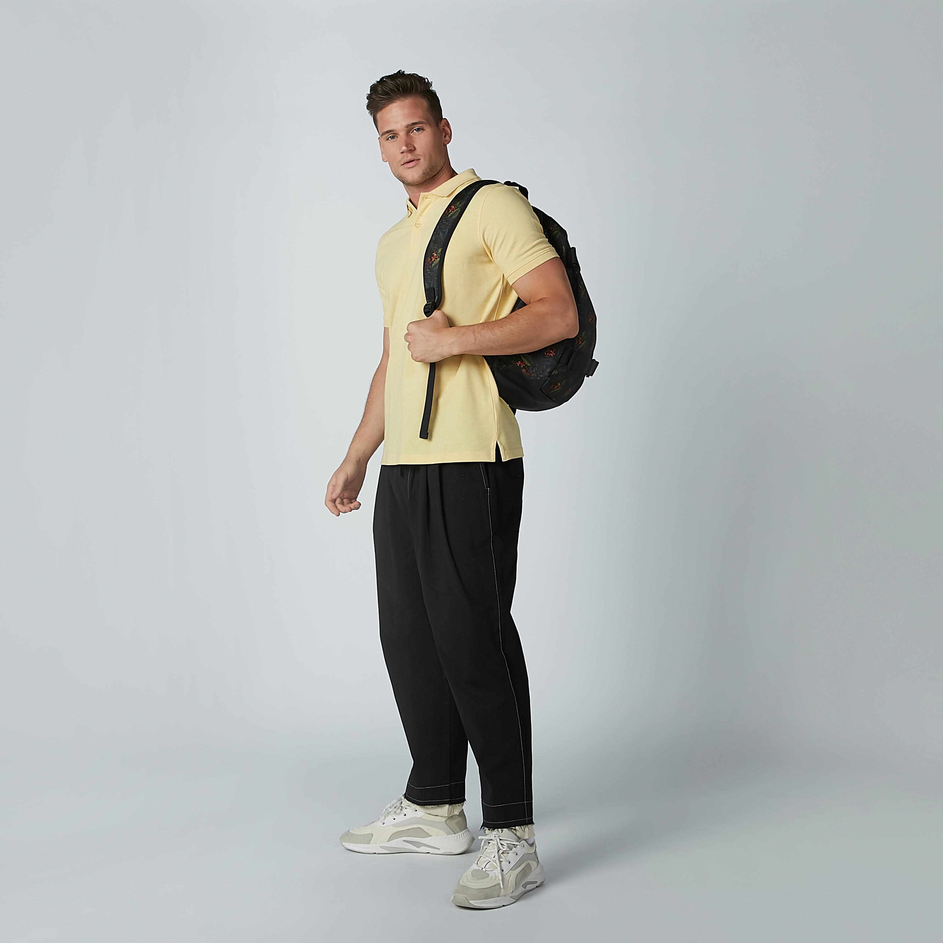 Solid Polo T-shirt with Short Sleeves-men-clothing-tshirtsandpolos-polos-image-1