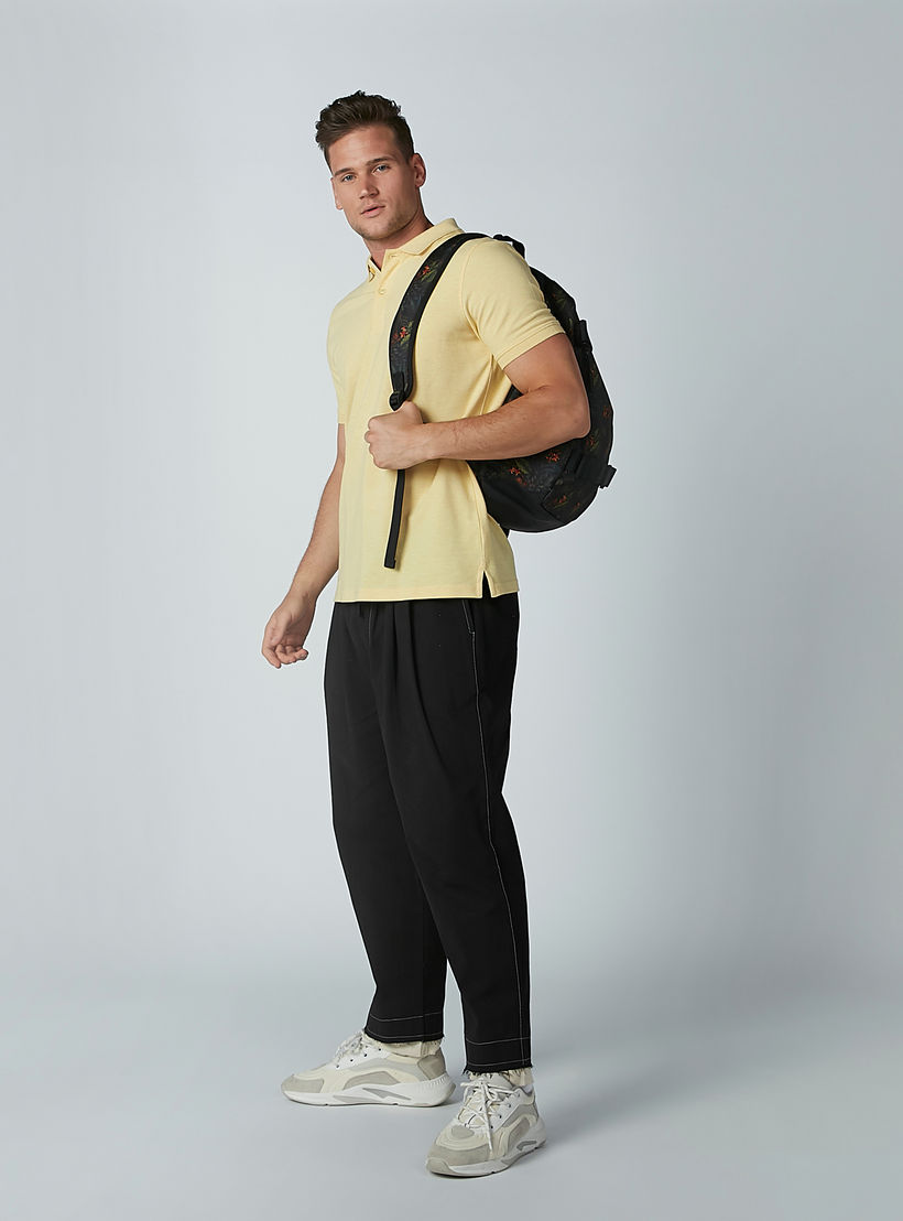 Solid Polo T-shirt with Short Sleeves-men-clothing-tshirtsandpolos-polos-image-1