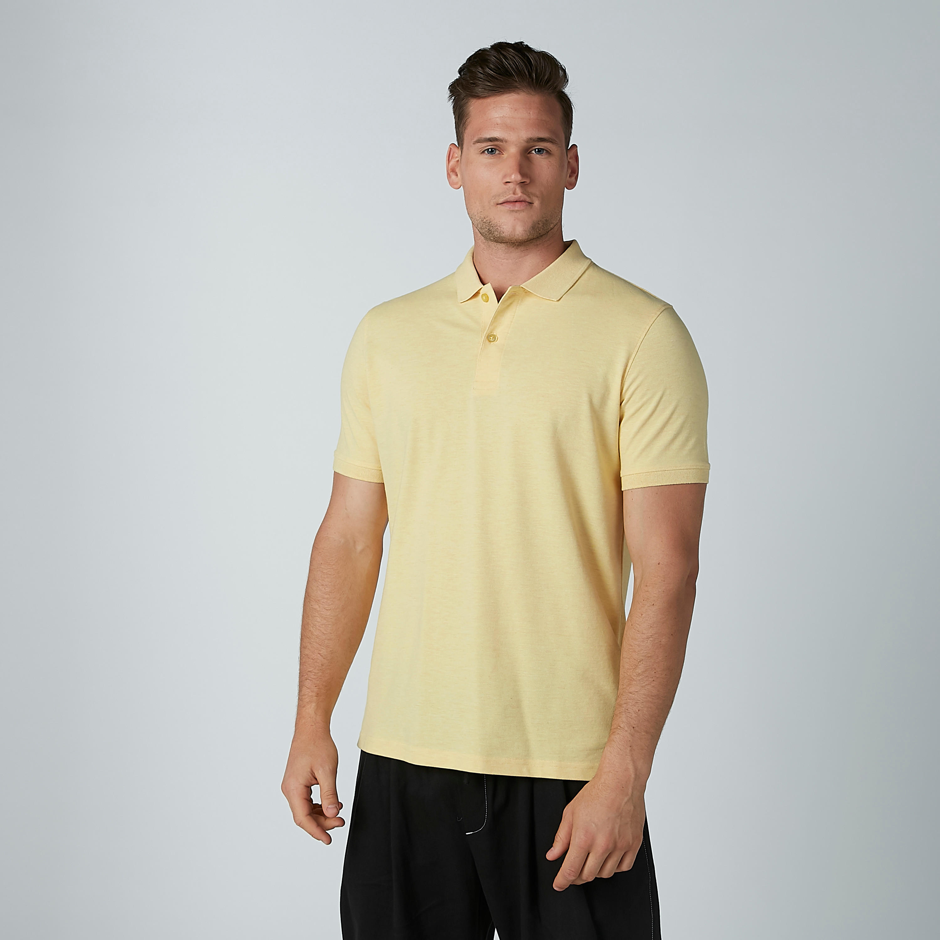 Solid Polo T-shirt with Short Sleeves-men-clothing-tshirtsandpolos-polos-image-2