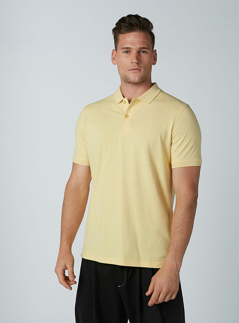 Solid Polo T-shirt with Short Sleeves-men-clothing-tshirtsandpolos-polos-image-2