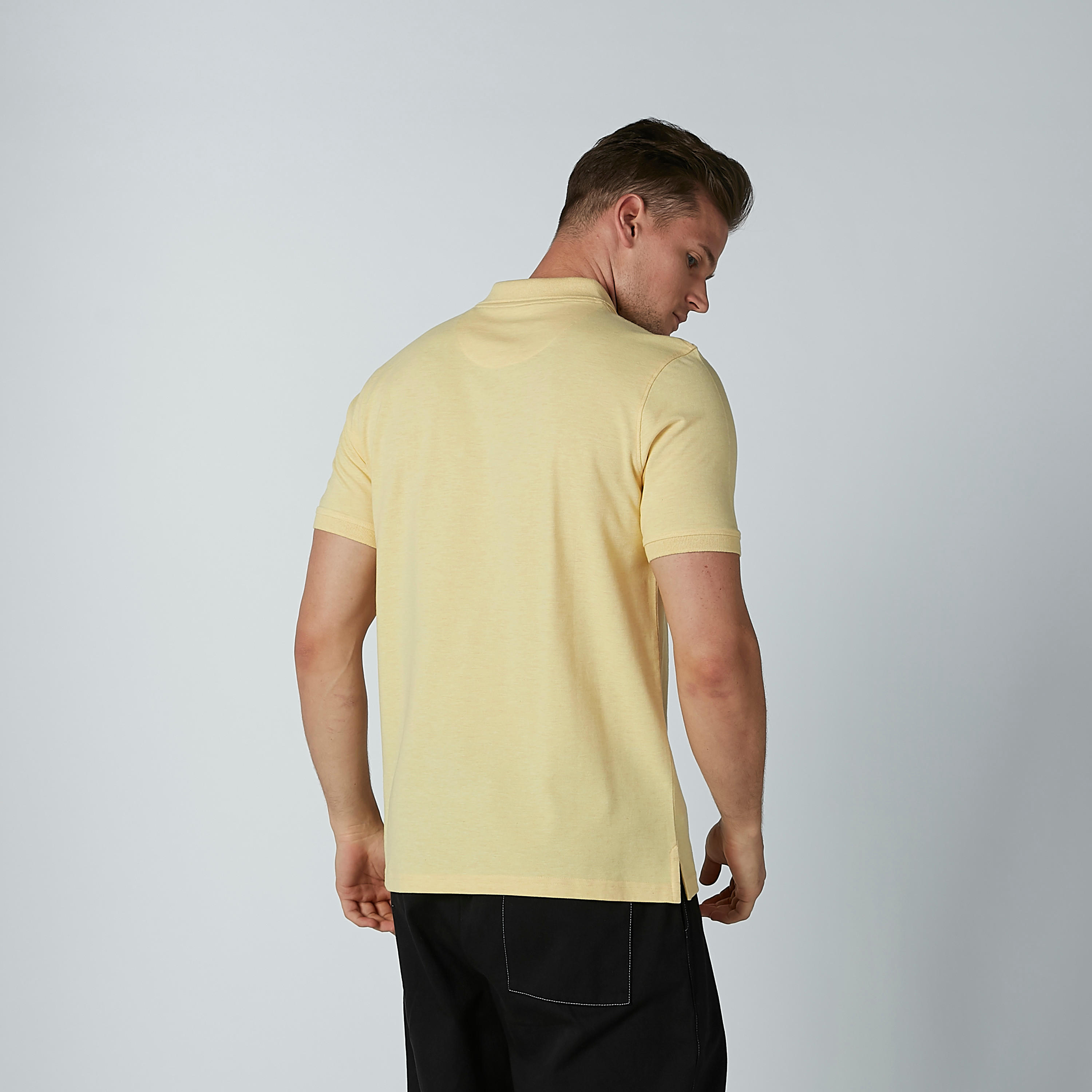Solid Polo T-shirt with Short Sleeves-men-clothing-tshirtsandpolos-polos-image-4
