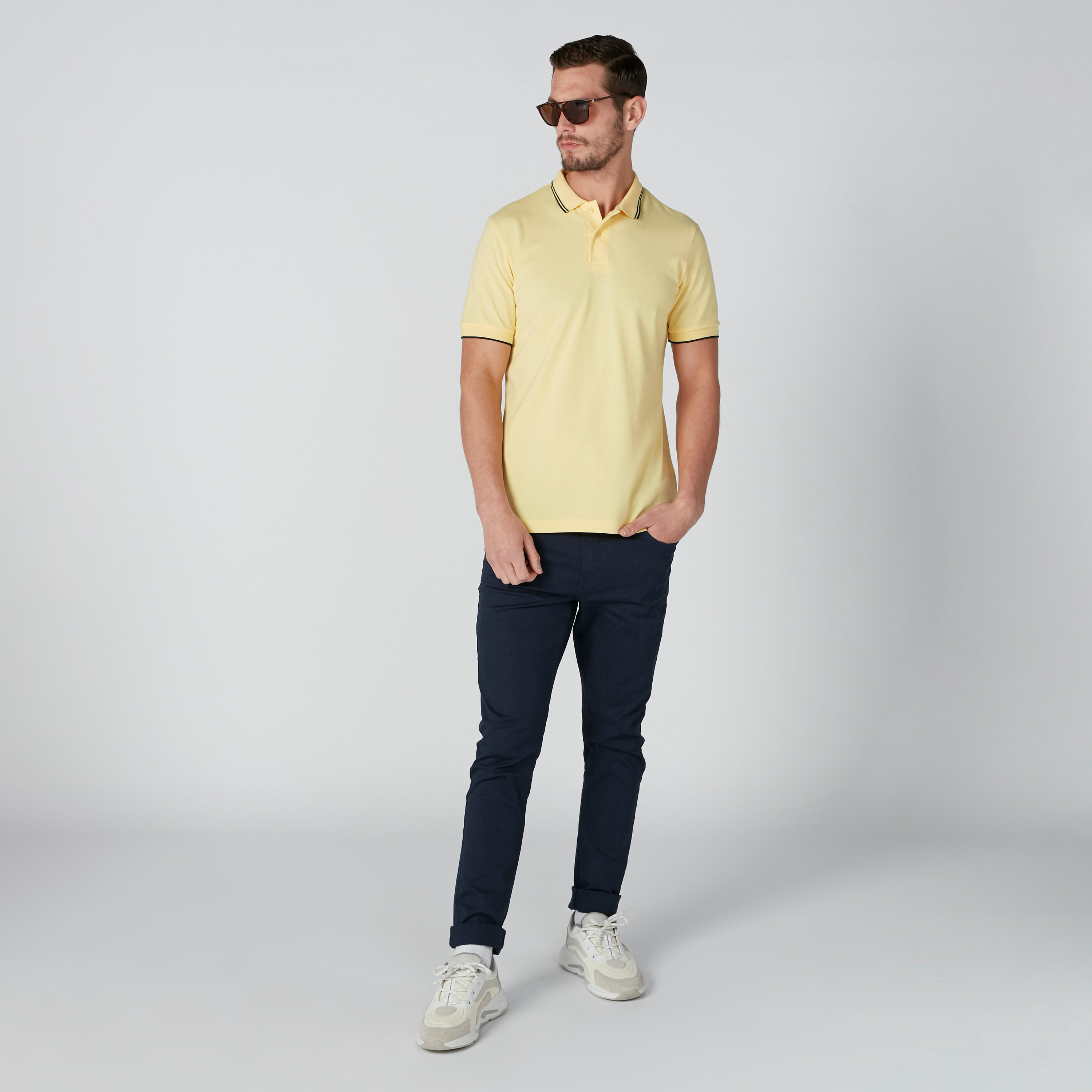 Polo Neck T-Shirt with Short Sleeves-men-clothing-tshirtsandpolos-polos-image-3