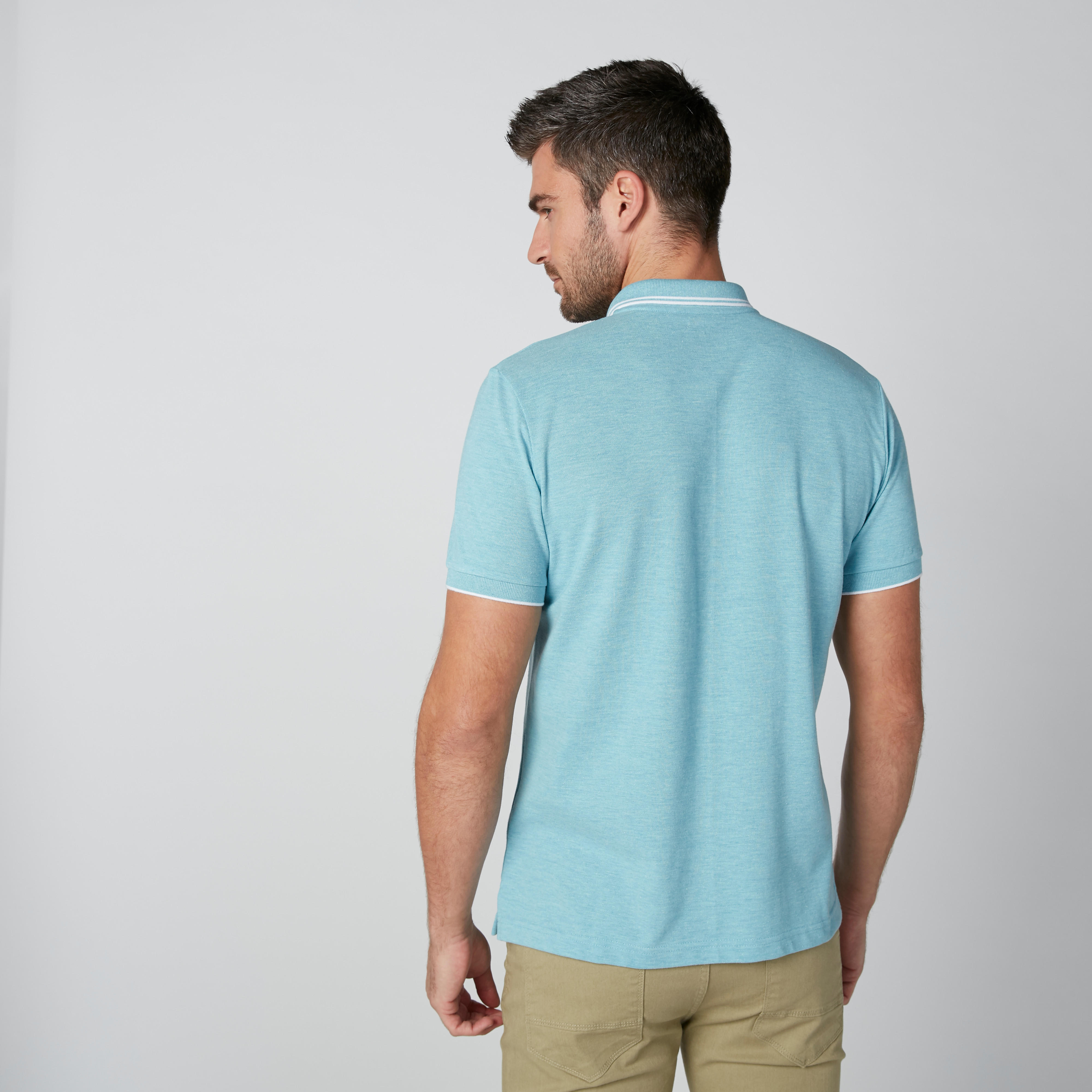 Polo Neck T-Shirt with Short Sleeves-men-clothing-tshirtsandpolos-polos-image-2