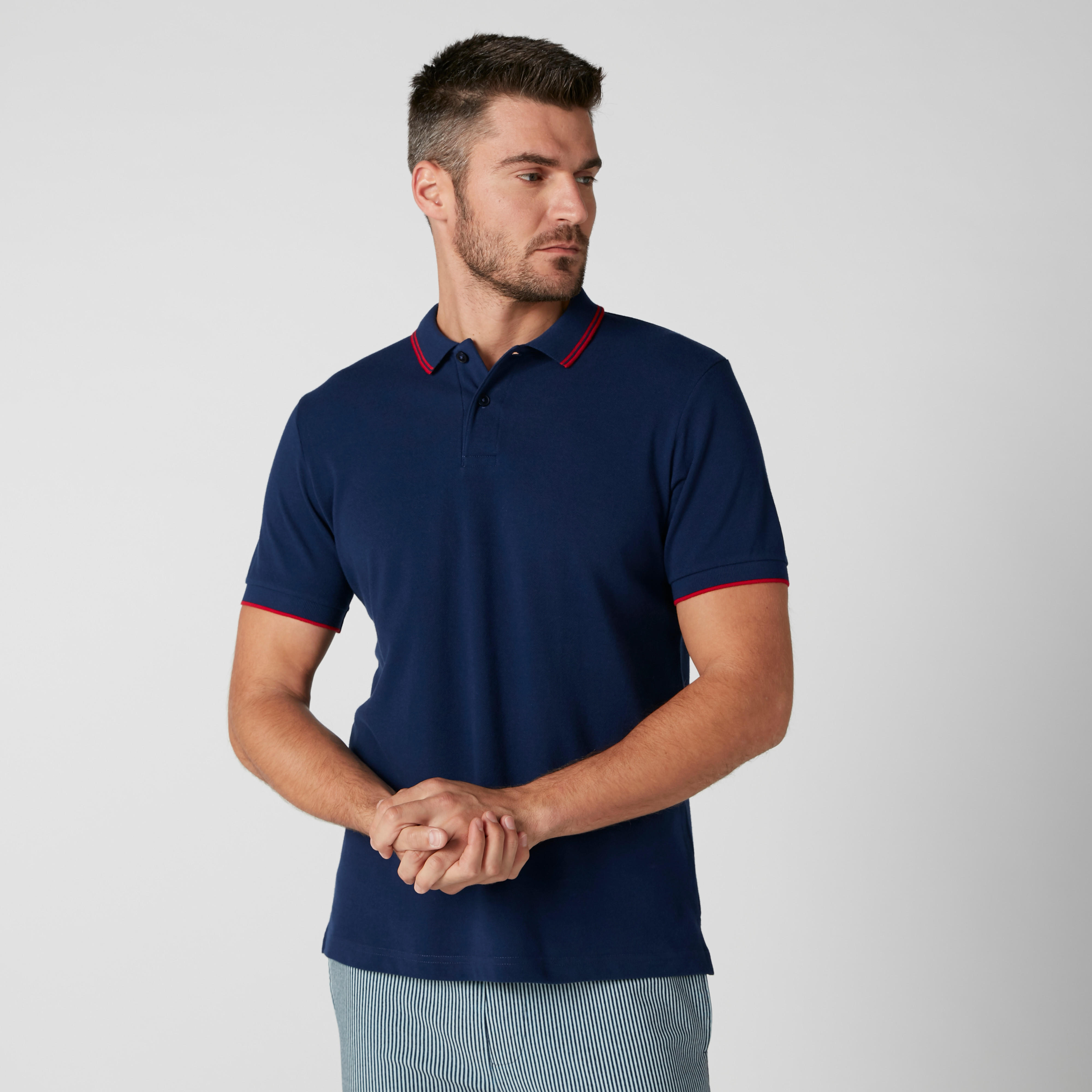 تيشيرت بقصّة عادية وياقة بولو وأكمام قصيرة-men-clothing-tshirtsandpolos-polos-image-1