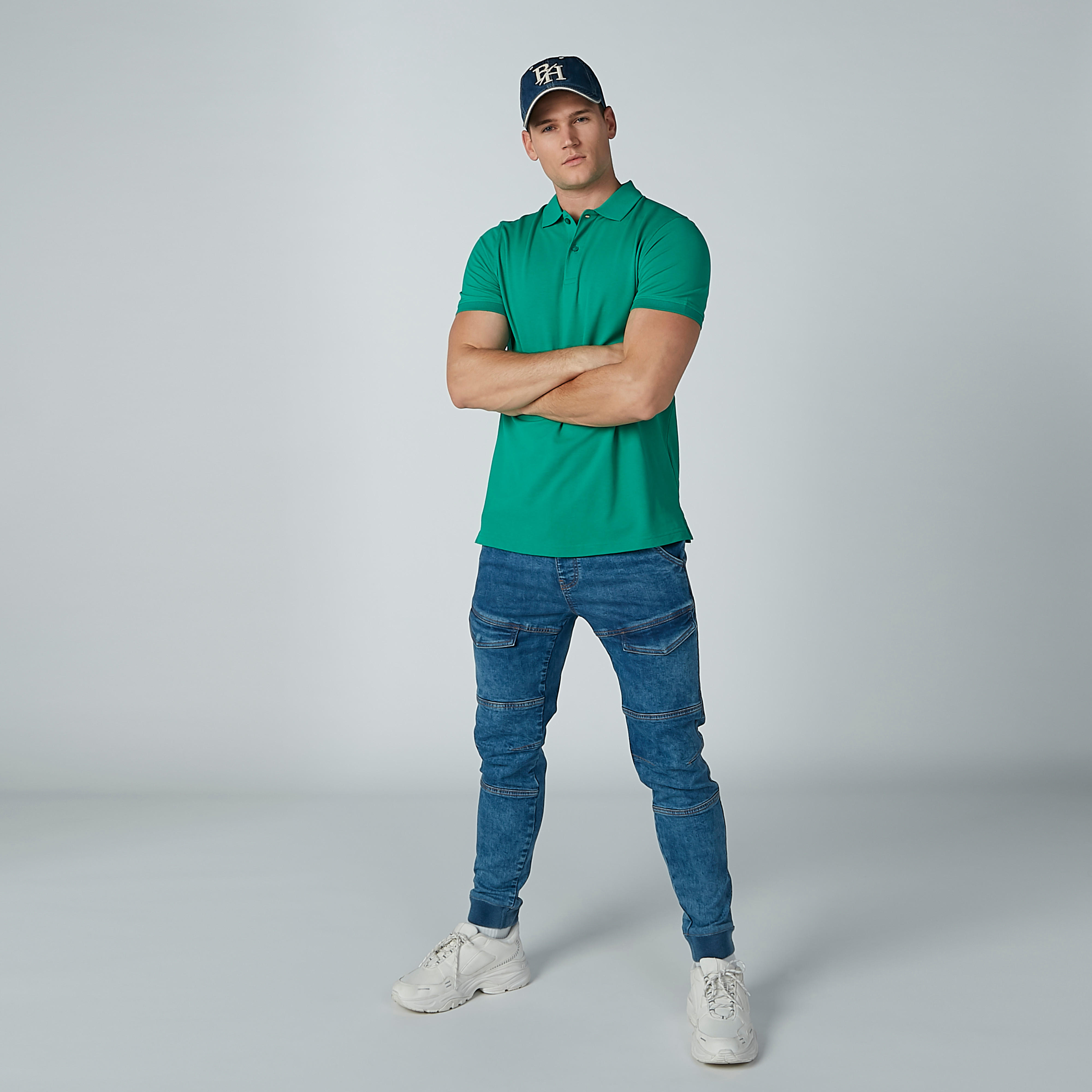 تيشيرت سادة بياقة بولو وأكمام قصيرة-men-clothing-tshirtsandpolos-polos-image-2