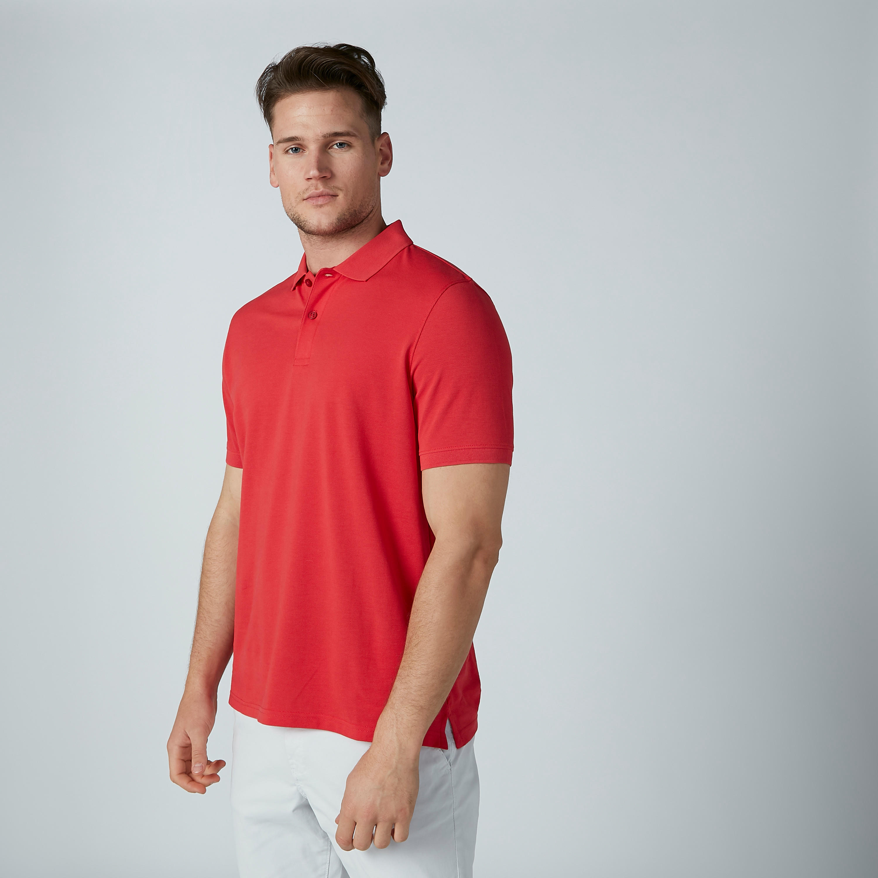 تيشرت سادة بياقة بولو وأكمام قصيرة-men-clothing-tshirtsandpolos-polos-image-2