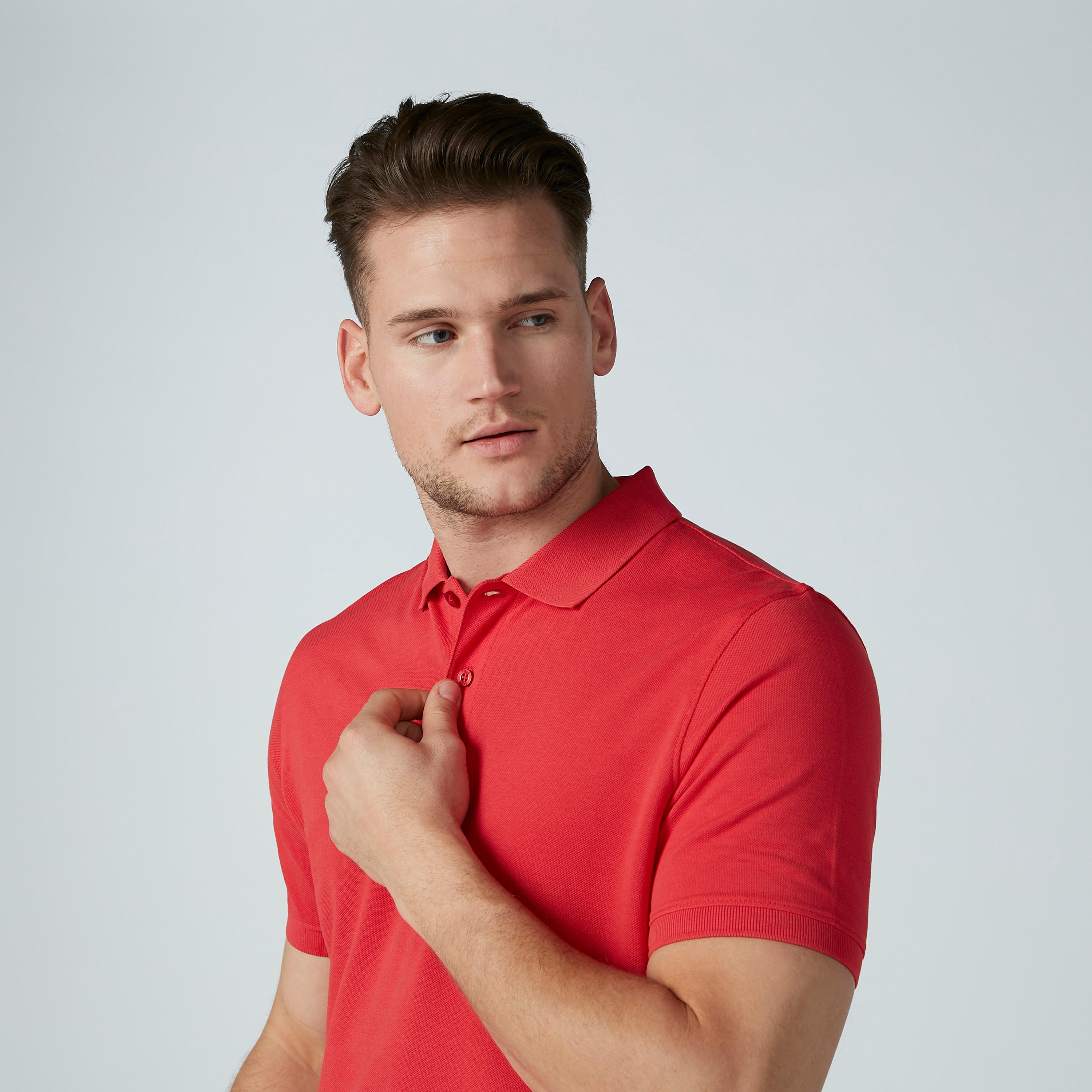 تيشرت سادة بياقة بولو وأكمام قصيرة-men-clothing-tshirtsandpolos-polos-image-3