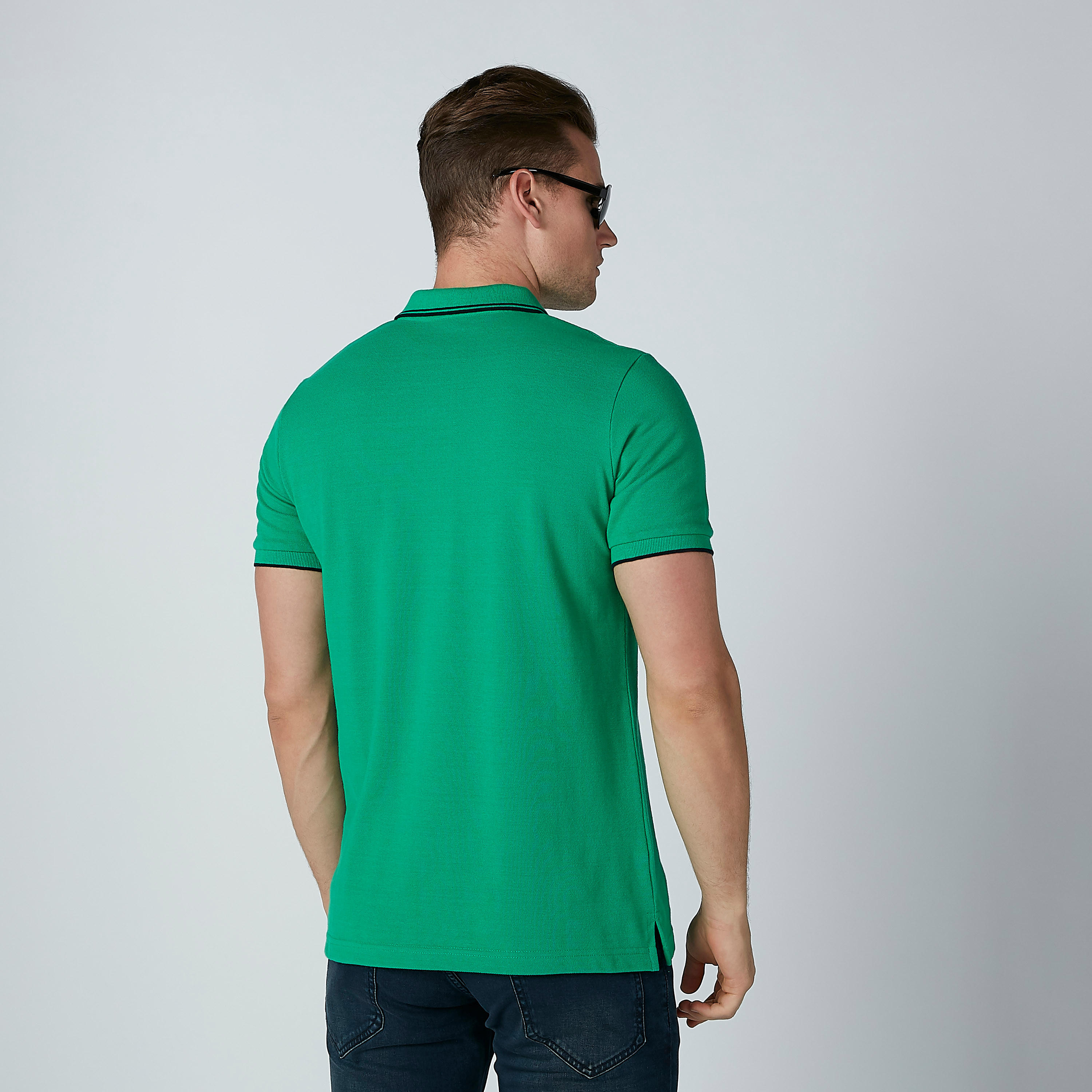 تيشرت سادة بياقة بولو وأكمام قصيرة-men-clothing-tshirtsandpolos-polos-image-4