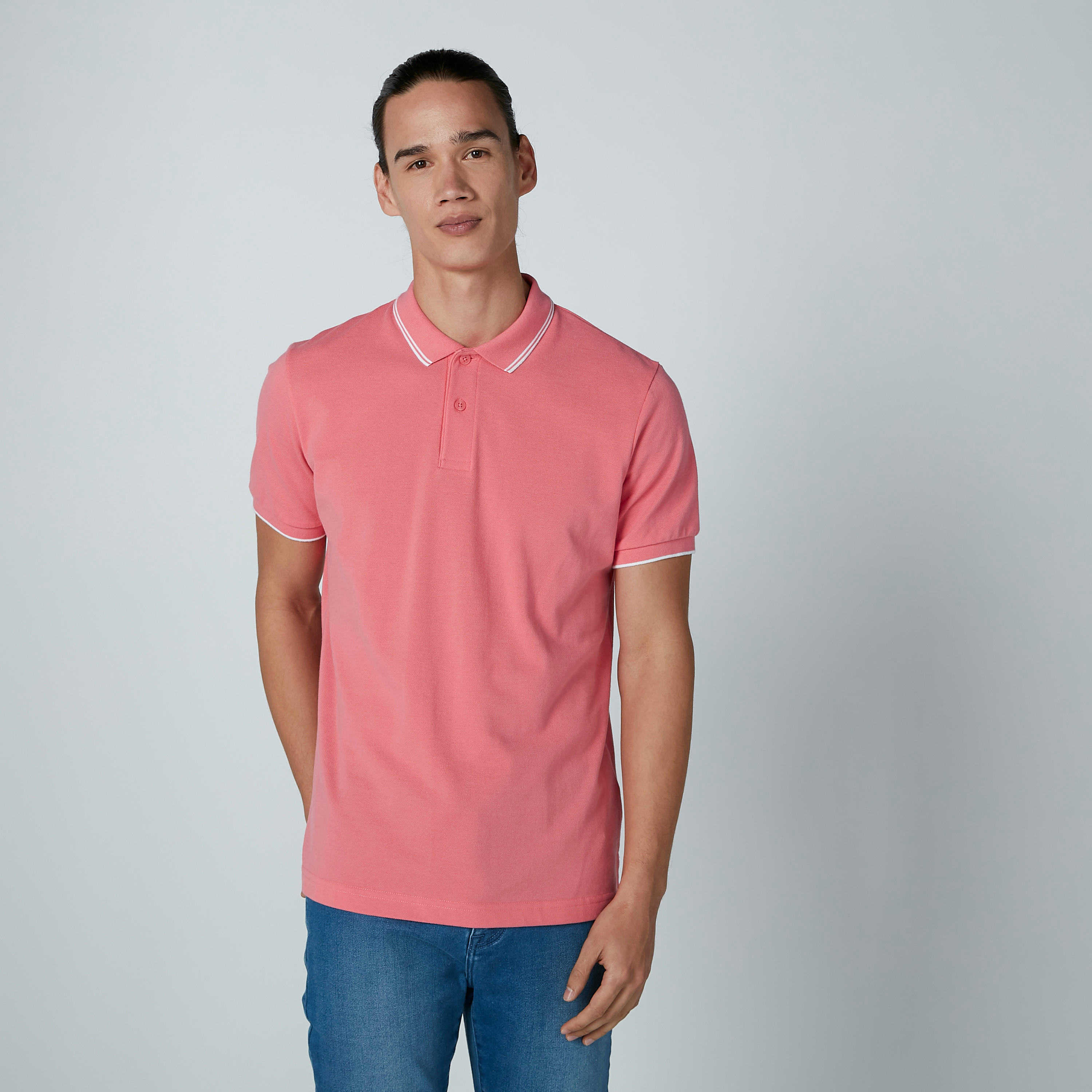 تيشيرت بياقة بولو وأكمام قصيرة-men-clothing-tshirtsandpolos-polos-image-2