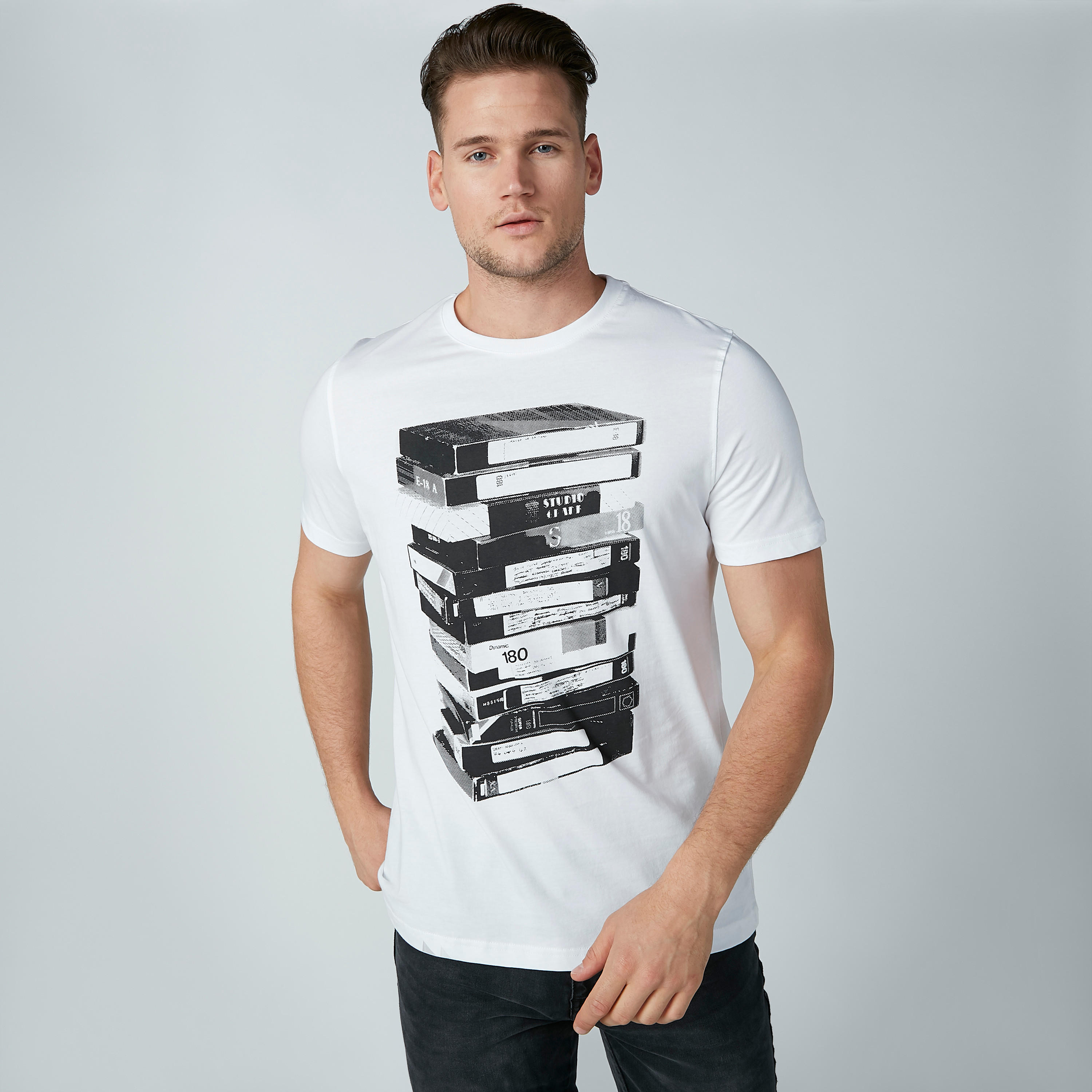 Sustainable Printed T-shirt with Short Sleeves-men-clothing-tshirtsandpolos-tshirts-image-1