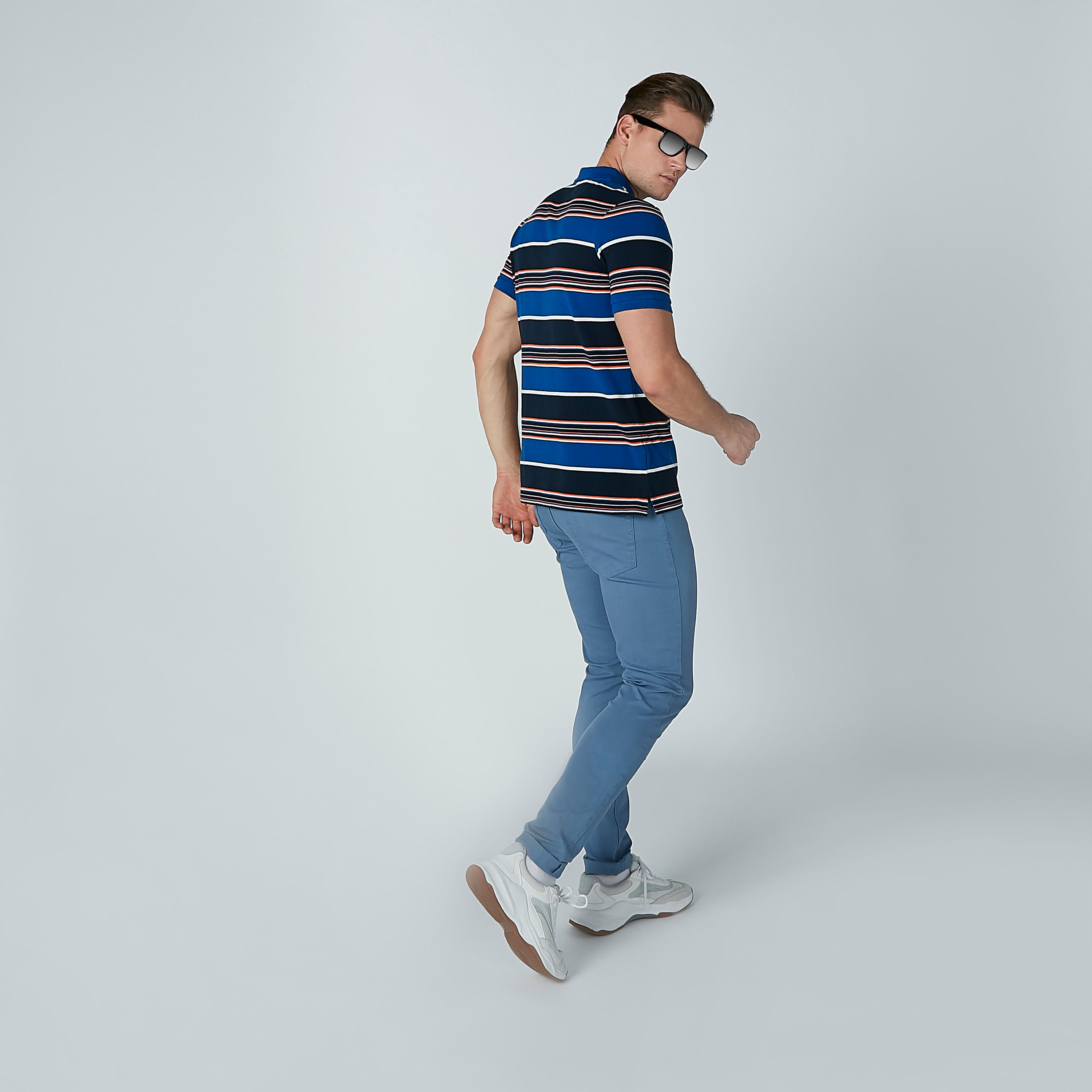 تيشيرت مقلّم بياقة بولو وأكمام قصيرة-men-clothing-tshirtsandpolos-polos-image-4