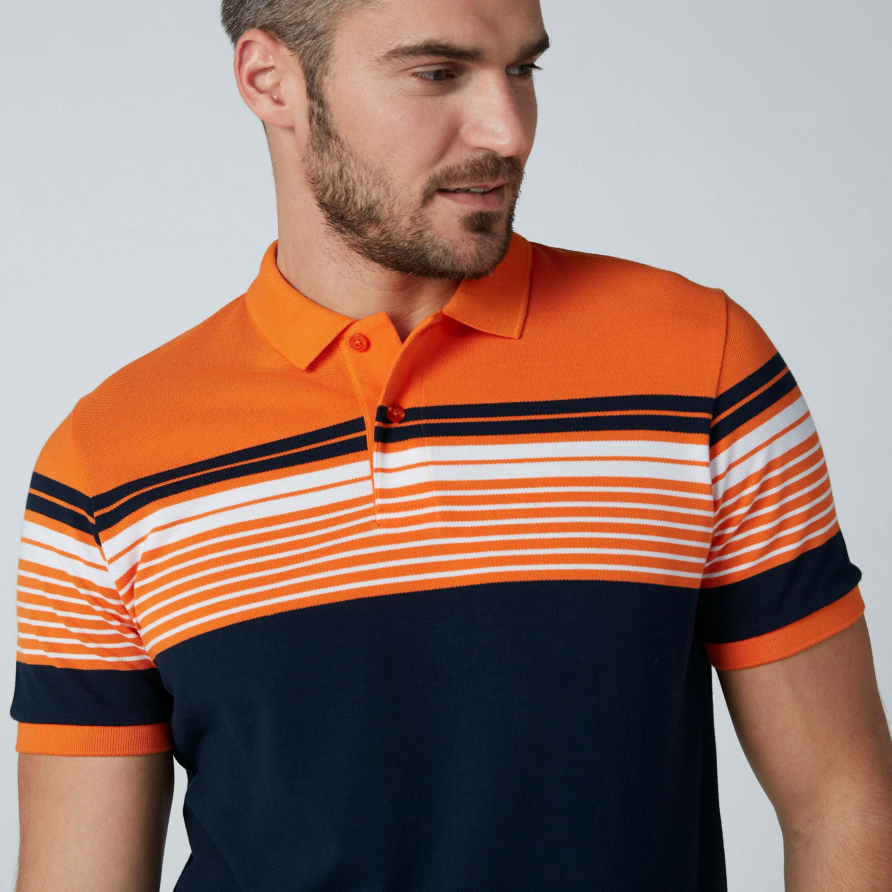 تيشيرت مقلّم بياقة بولو وأكمام قصيرة-men-clothing-tshirtsandpolos-polos-image-3