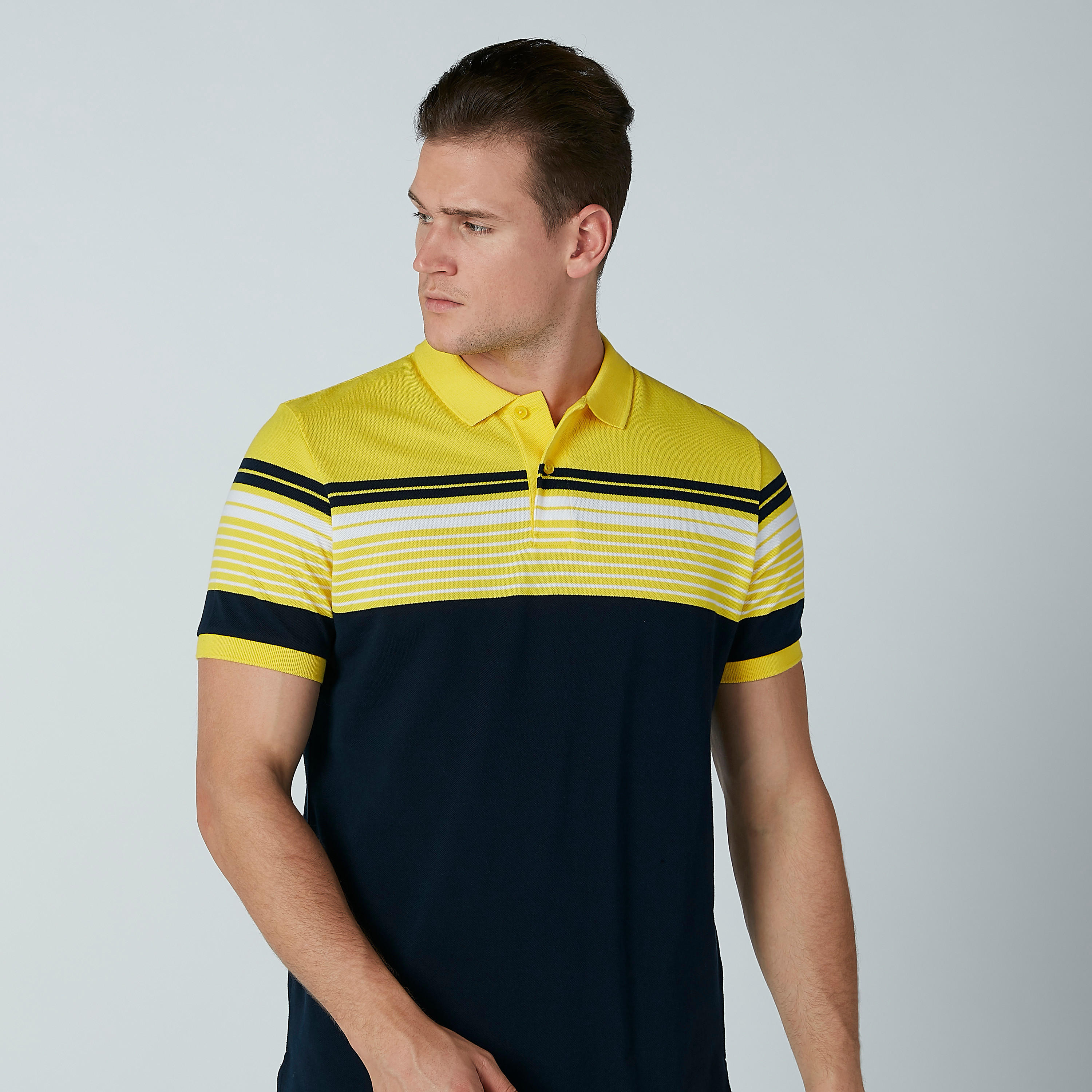 Striped Polo Neck T-shirt-men-clothing-tshirtsandpolos-polos-image-3