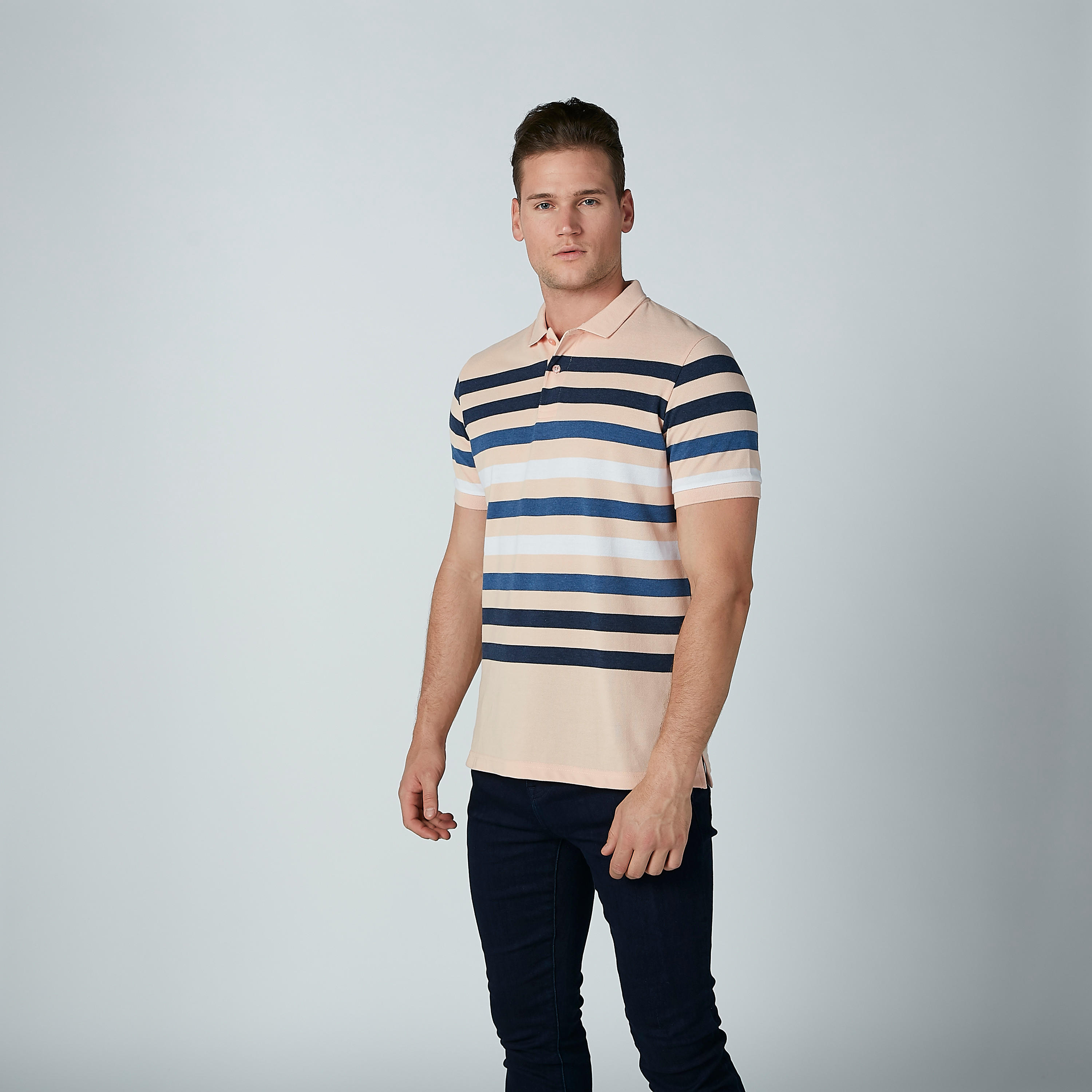 تيشيرت مستدام بولو مقلّم -men-clothing-tshirtsandpolos-polos-image-3
