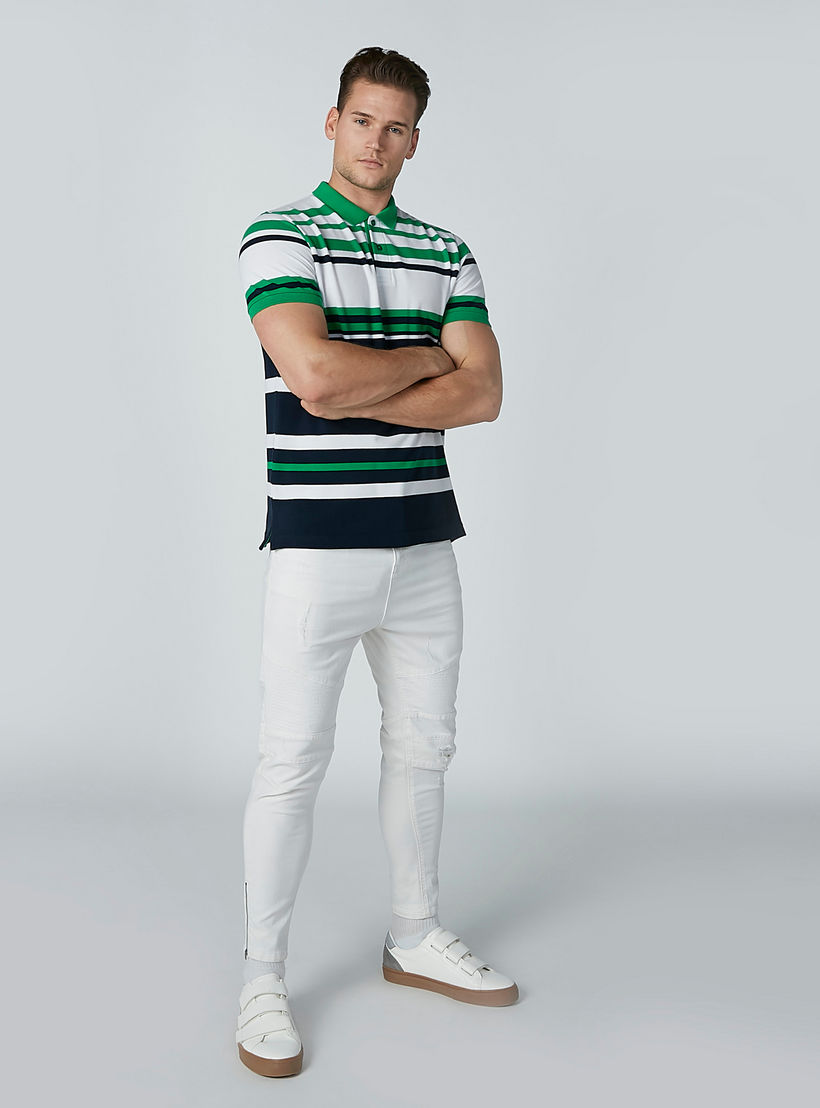 Striped T-shirt with Polo Neck and Short Sleeves-men-clothing-tshirtsandpolos-polos-image-3