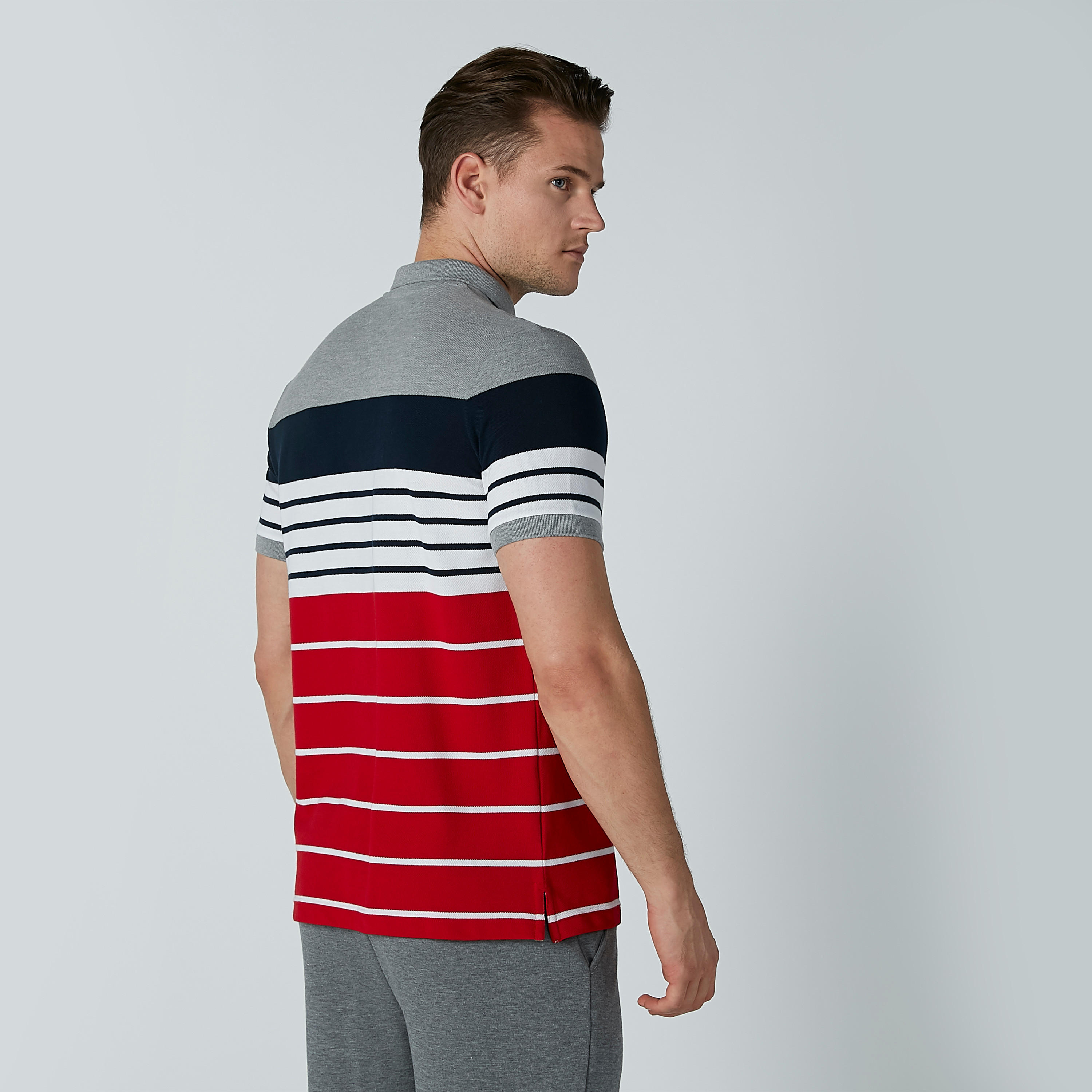 تيشيرت مقلّم بياقة بولو وأكمام قصيرة-men-clothing-tshirtsandpolos-polos-image-3