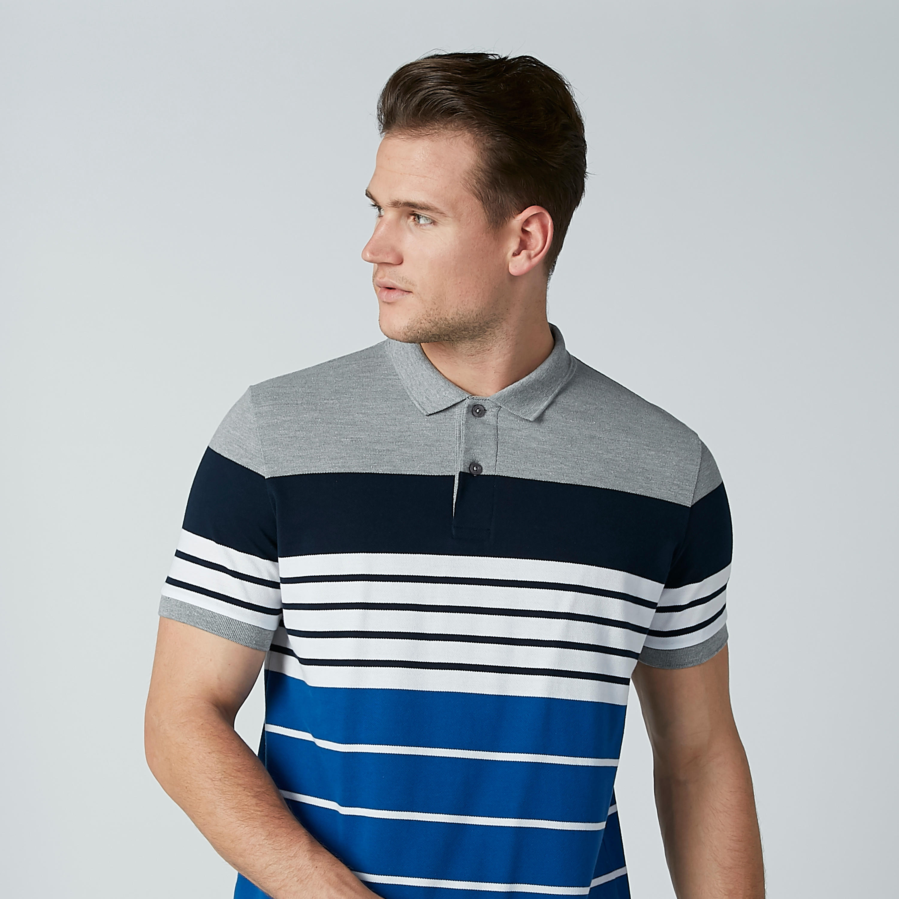 تيشيرت مقلّم بياقة بولو وأكمام قصيرة-men-clothing-tshirtsandpolos-polos-image-3