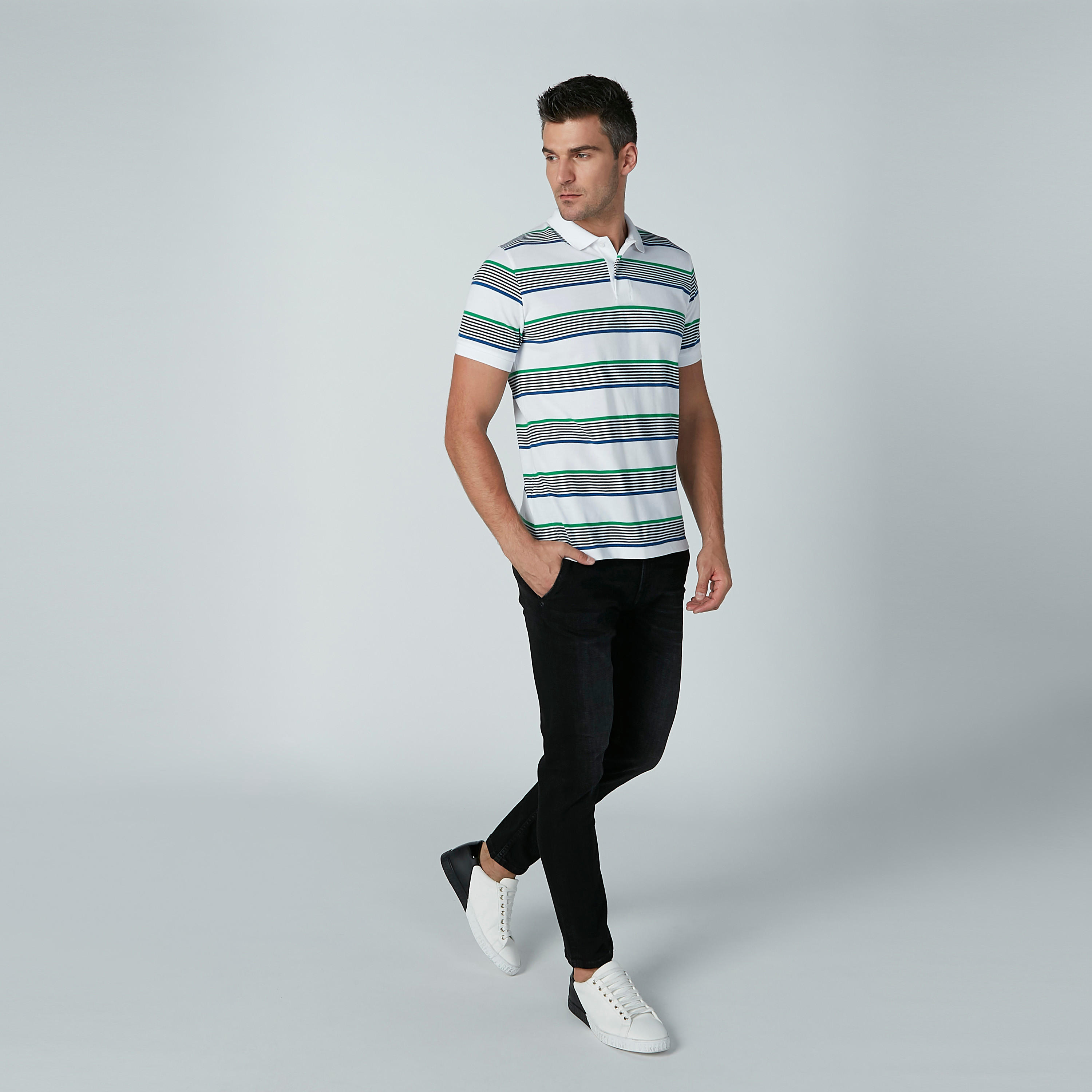 تيشيرت مقلّم بياقة بولو وأكمام قصيرة-men-clothing-tshirtsandpolos-polos-image-3