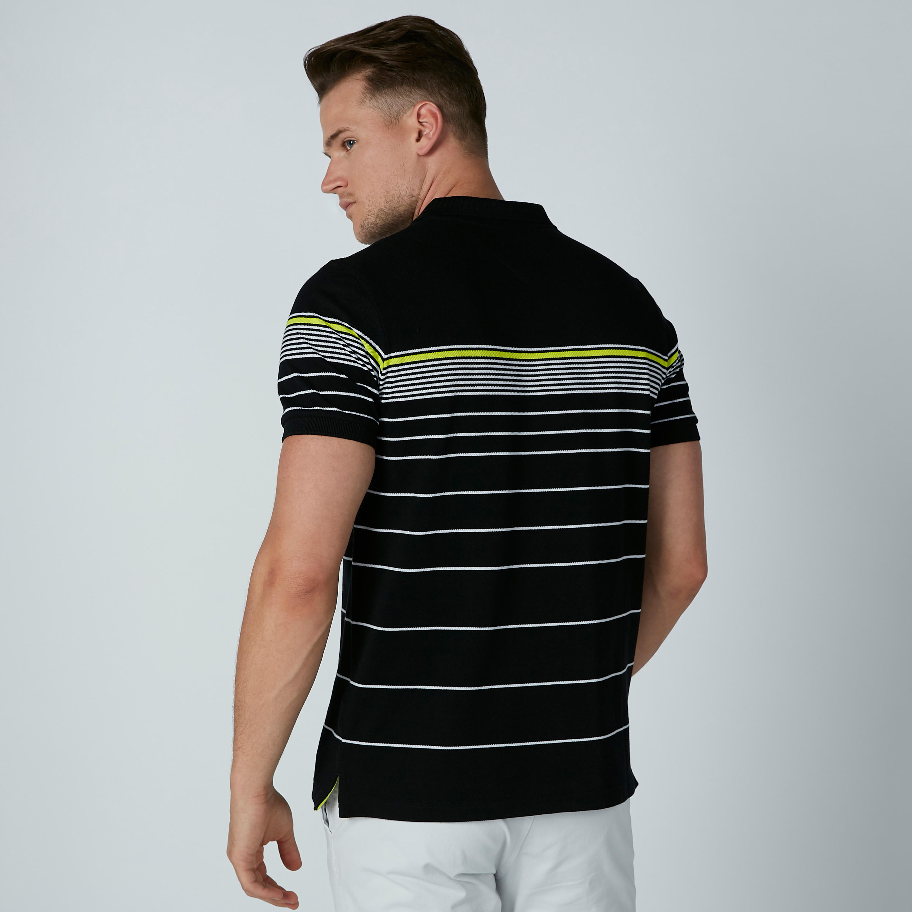 تيشيرت مقلّم بياقة بولو وأكمام قصيرة-men-clothing-tshirtsandpolos-polos-image-4