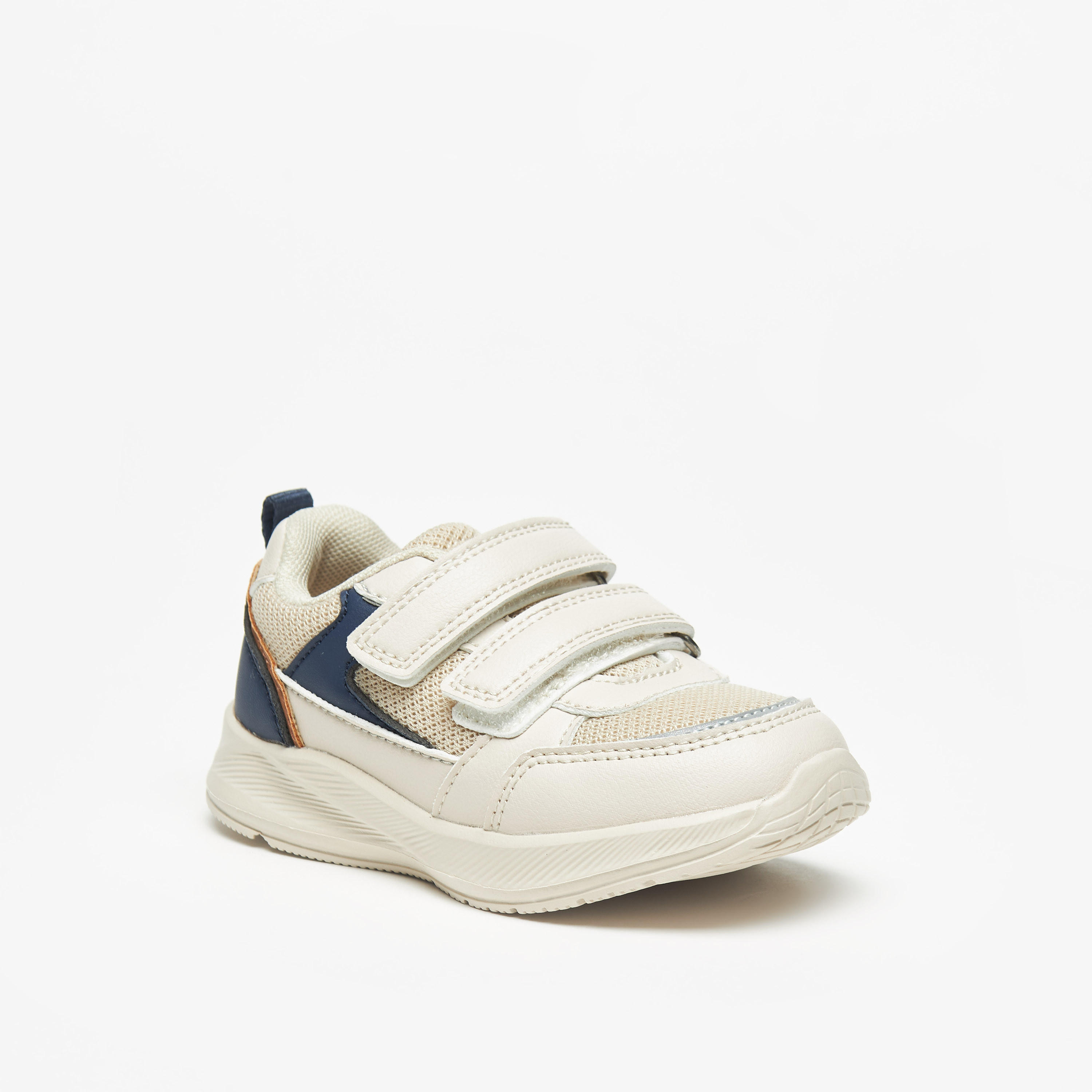Barefeet Colourblocked Sneakers with Hook and Loop Closure-boys-shoes-schoolshoes-image-6