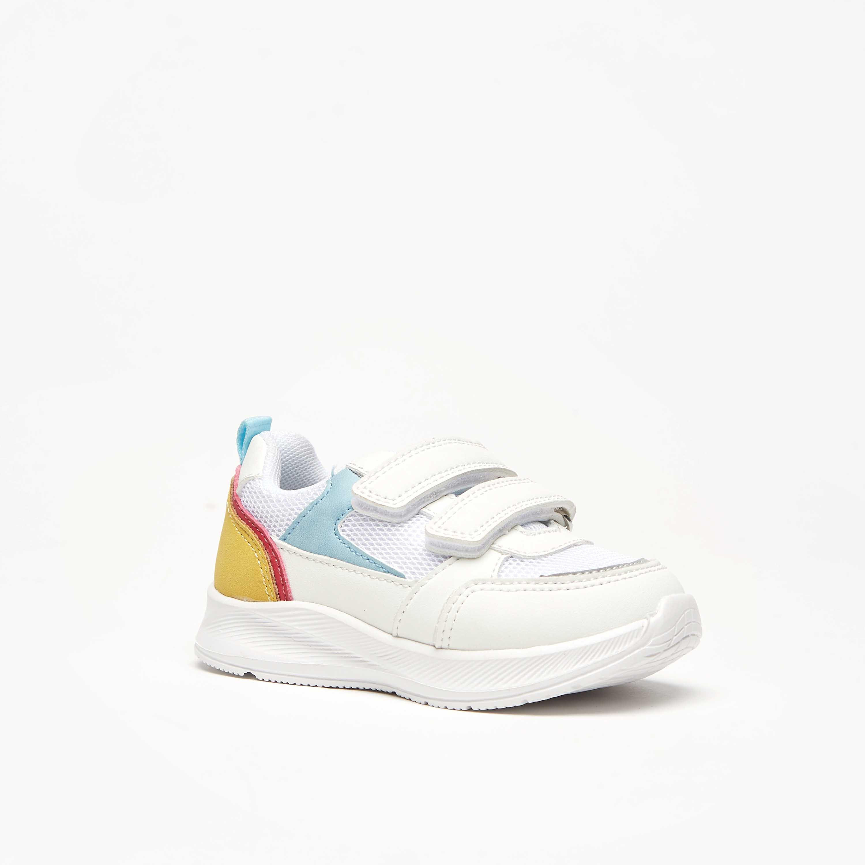 Barefeet Colourblocked Sneakers with Hook and Loop Closure-boys-shoes-schoolshoes-image-1
