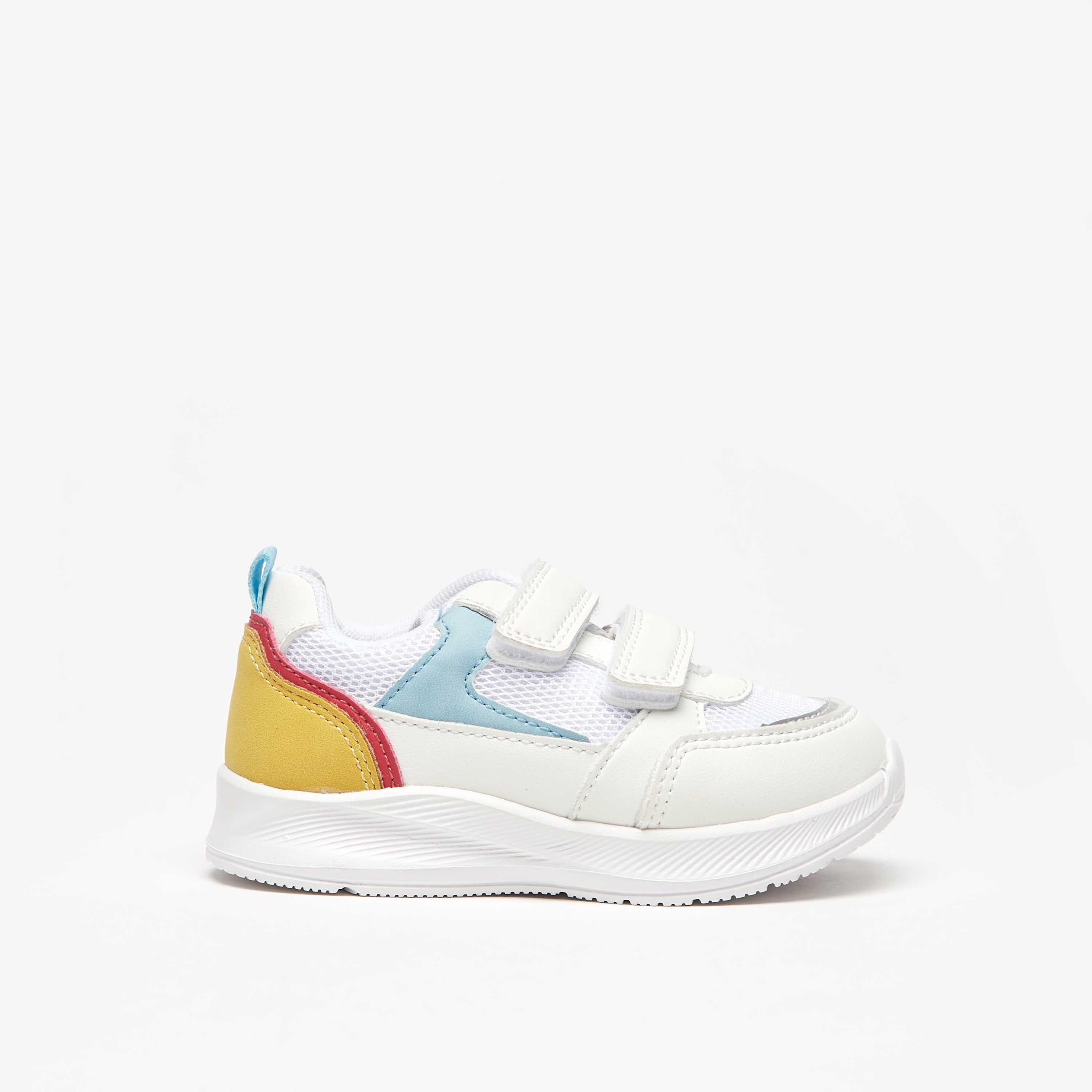 Barefeet Colourblocked Sneakers with Hook and Loop Closure-boys-shoes-schoolshoes-image-3