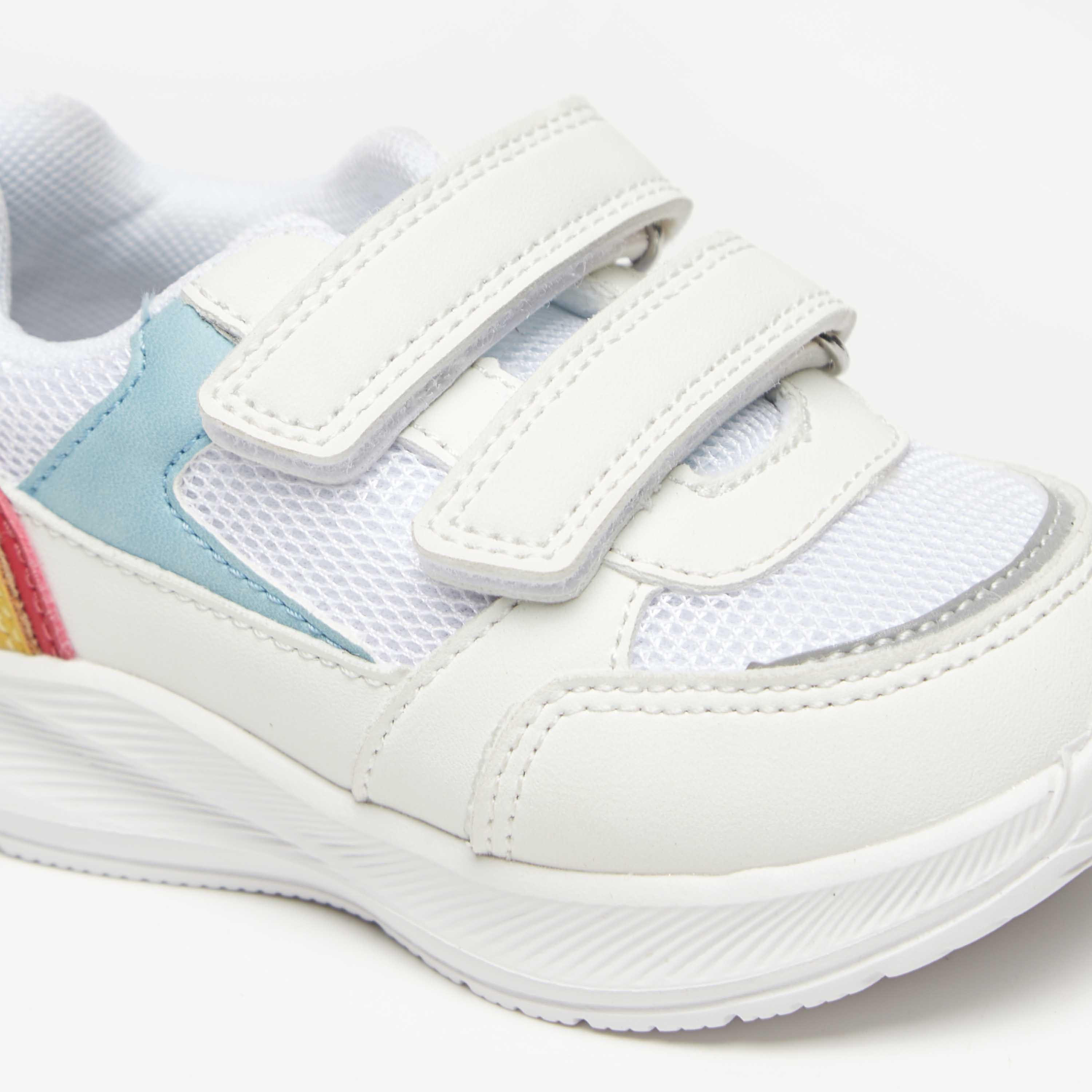 Barefeet Colourblocked Sneakers with Hook and Loop Closure-boys-shoes-schoolshoes-image-4