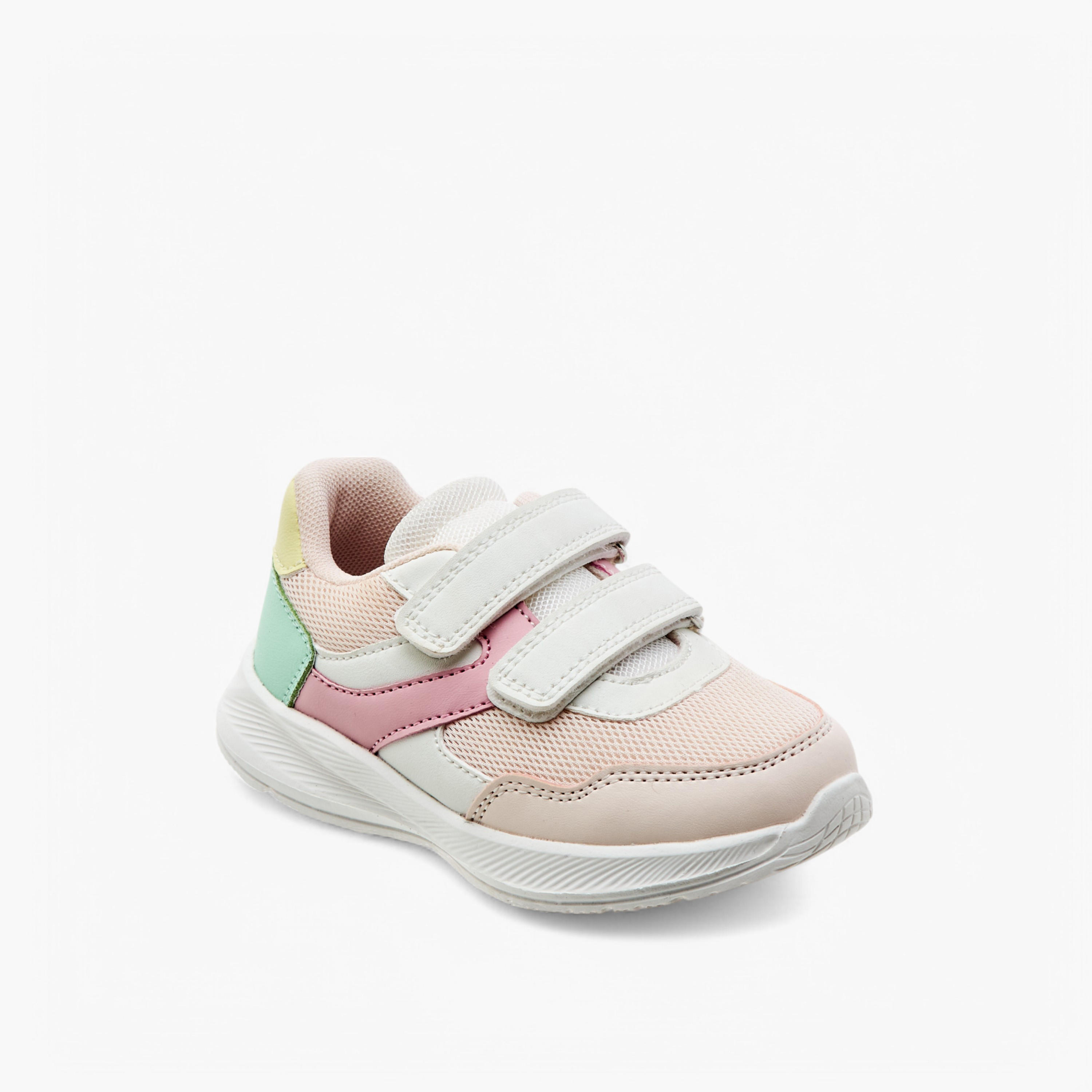 Barefeet Panelled Ankle Sneakers with Hook and Loop Closure-girls-shoes-sneakers-image-2