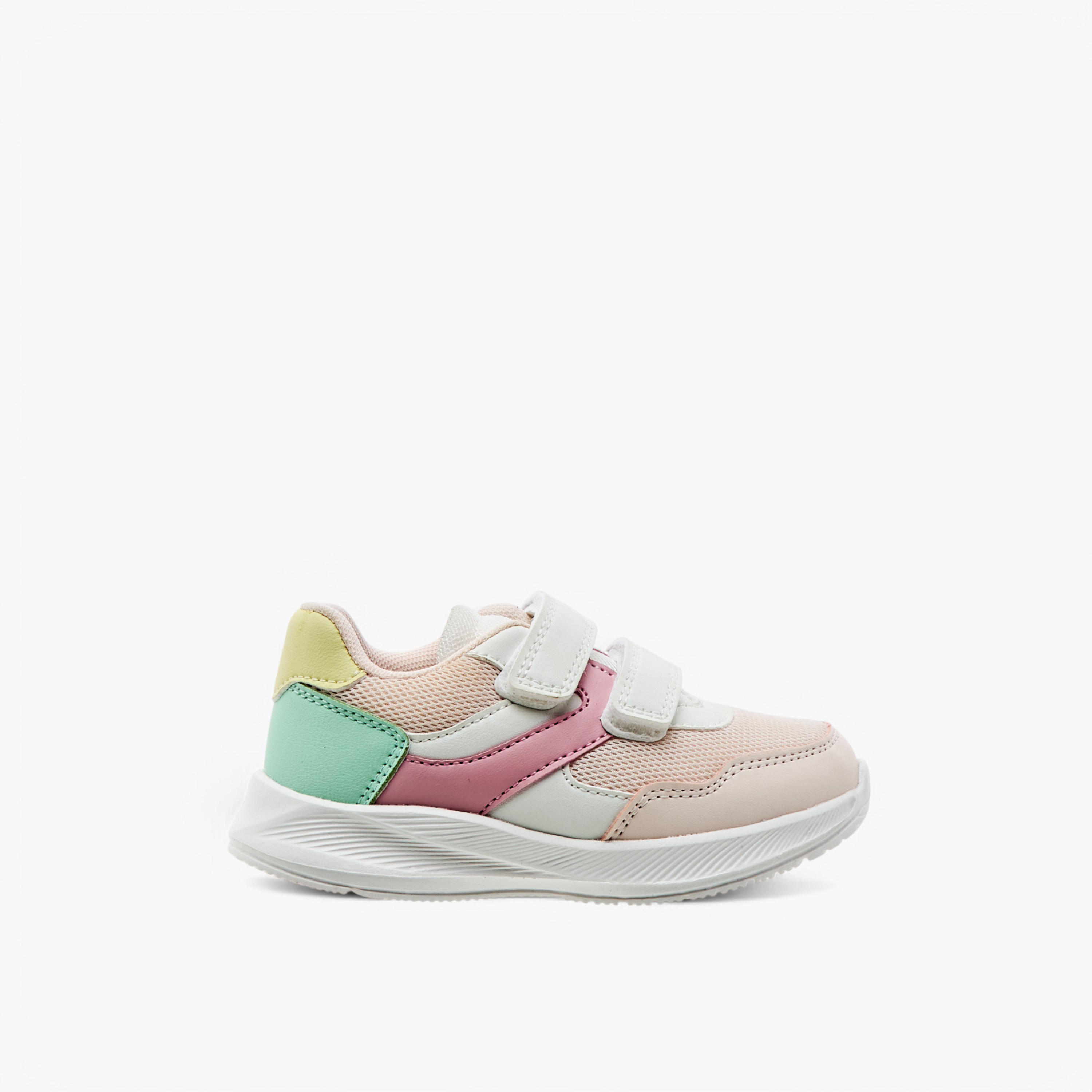Barefeet Panelled Ankle Sneakers with Hook and Loop Closure-girls-shoes-sneakers-image-3
