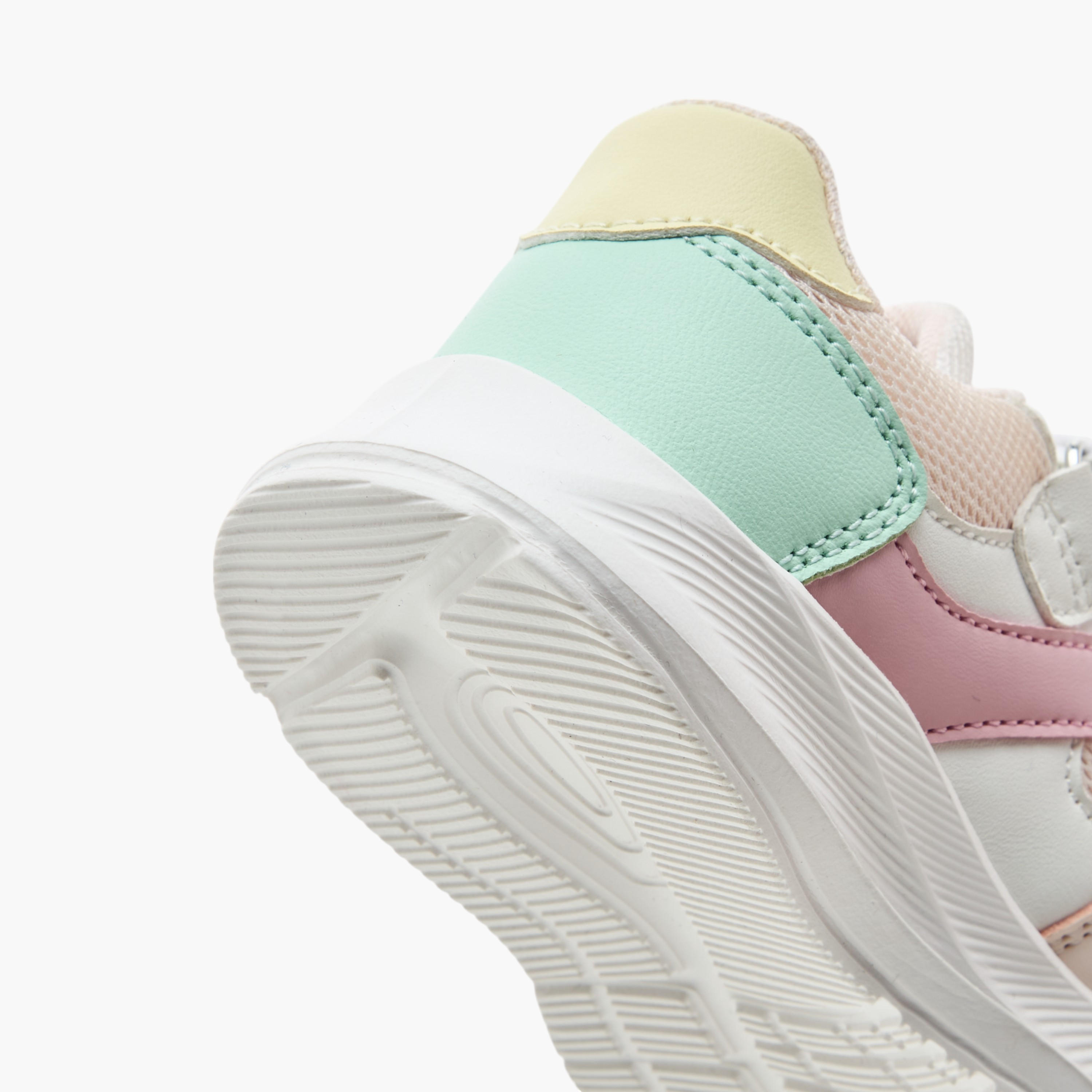 Barefeet Panelled Ankle Sneakers with Hook and Loop Closure-girls-shoes-sneakers-image-5