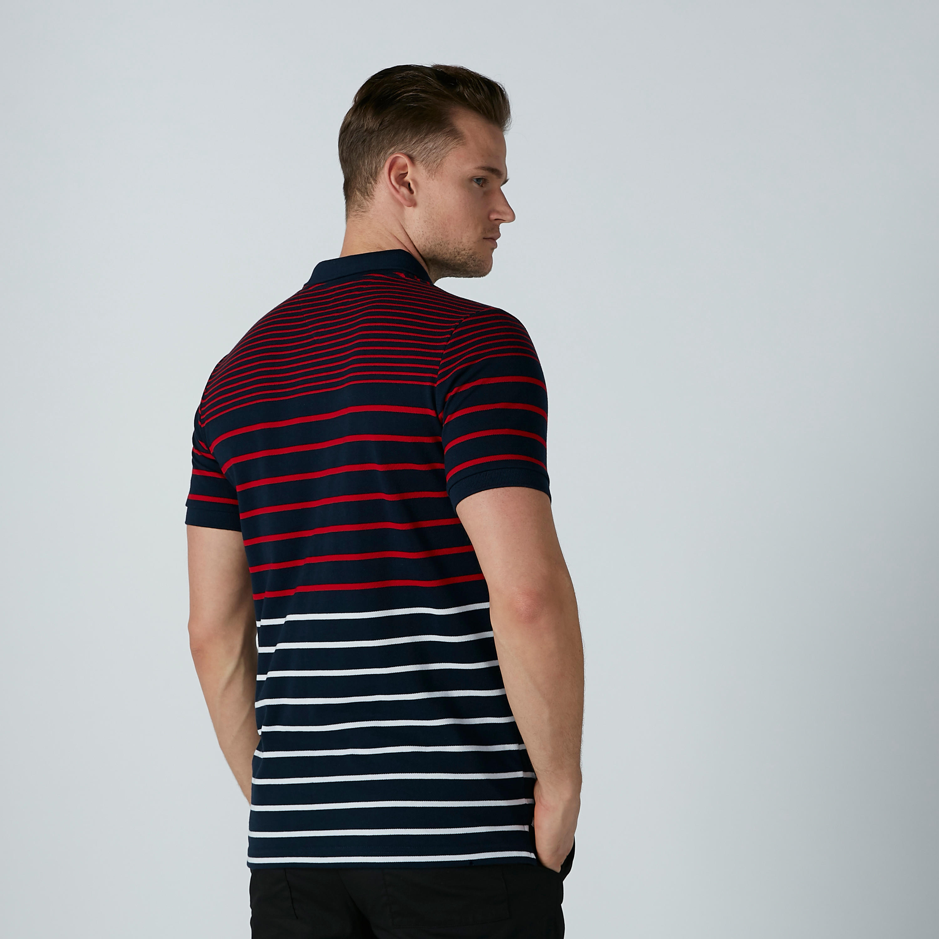 تيشيرت مقلّم بياقة بولو وأكمام قصيرة-men-clothing-tshirtsandpolos-polos-image-3