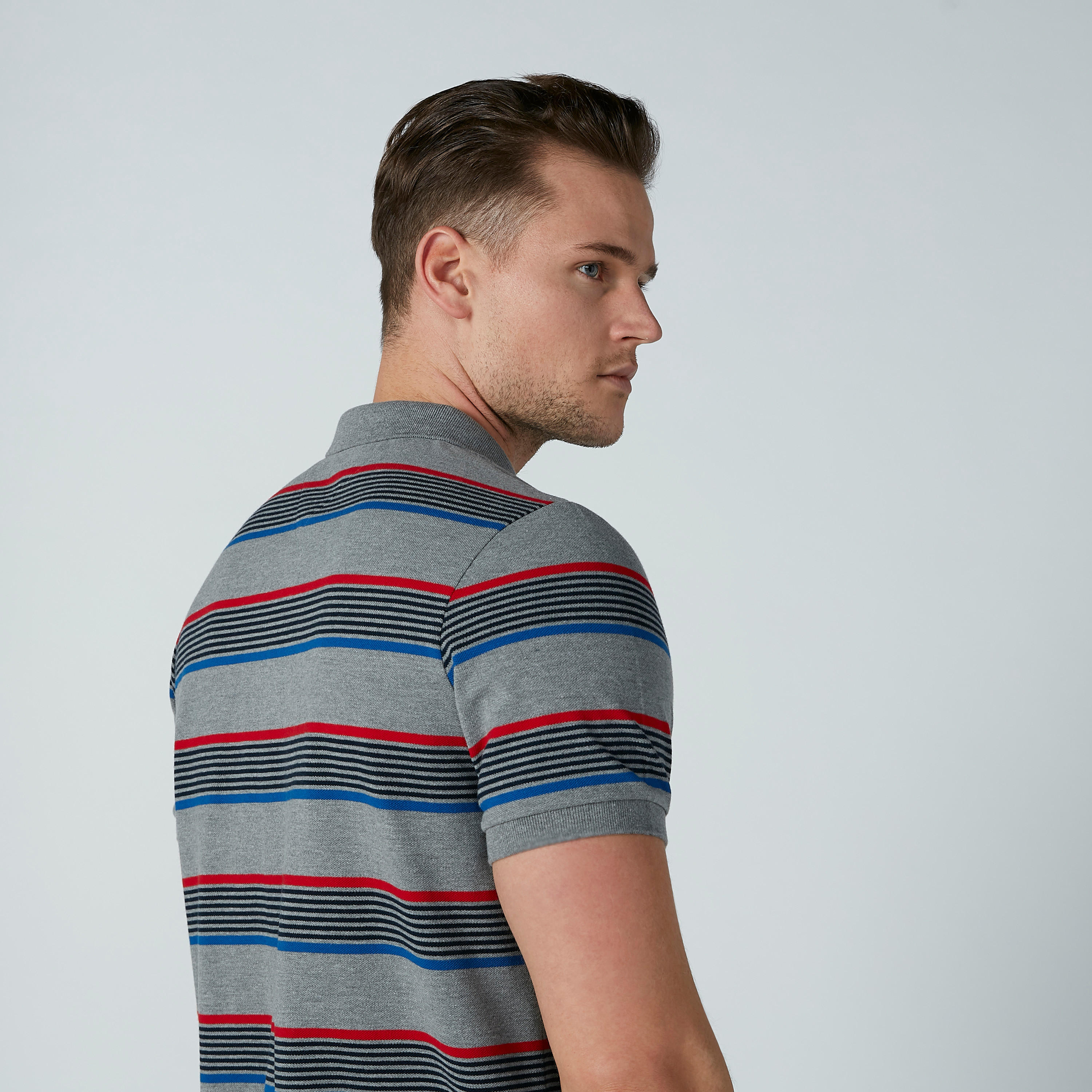 تيشيرت مقلّم بياقة بولو وأكمام قصيرة-men-clothing-tshirtsandpolos-polos-image-2
