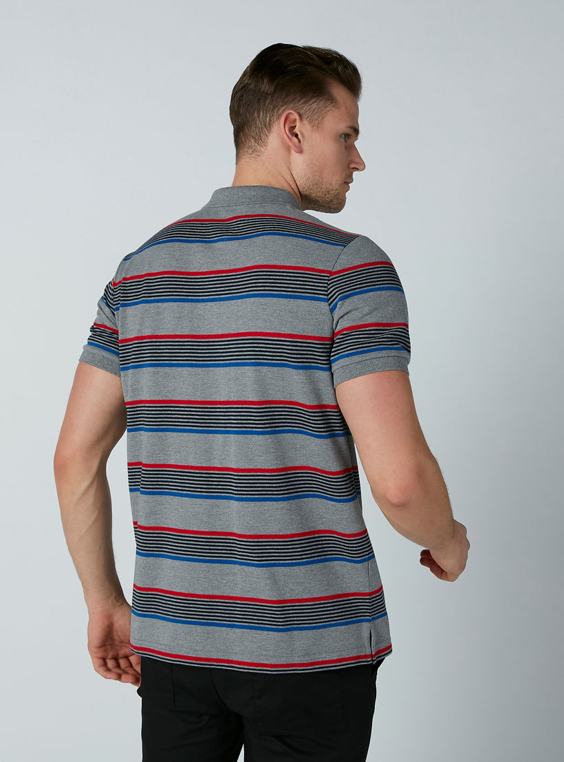 تيشيرت مقلّم بياقة بولو وأكمام قصيرة-men-clothing-tshirtsandpolos-polos-image-4