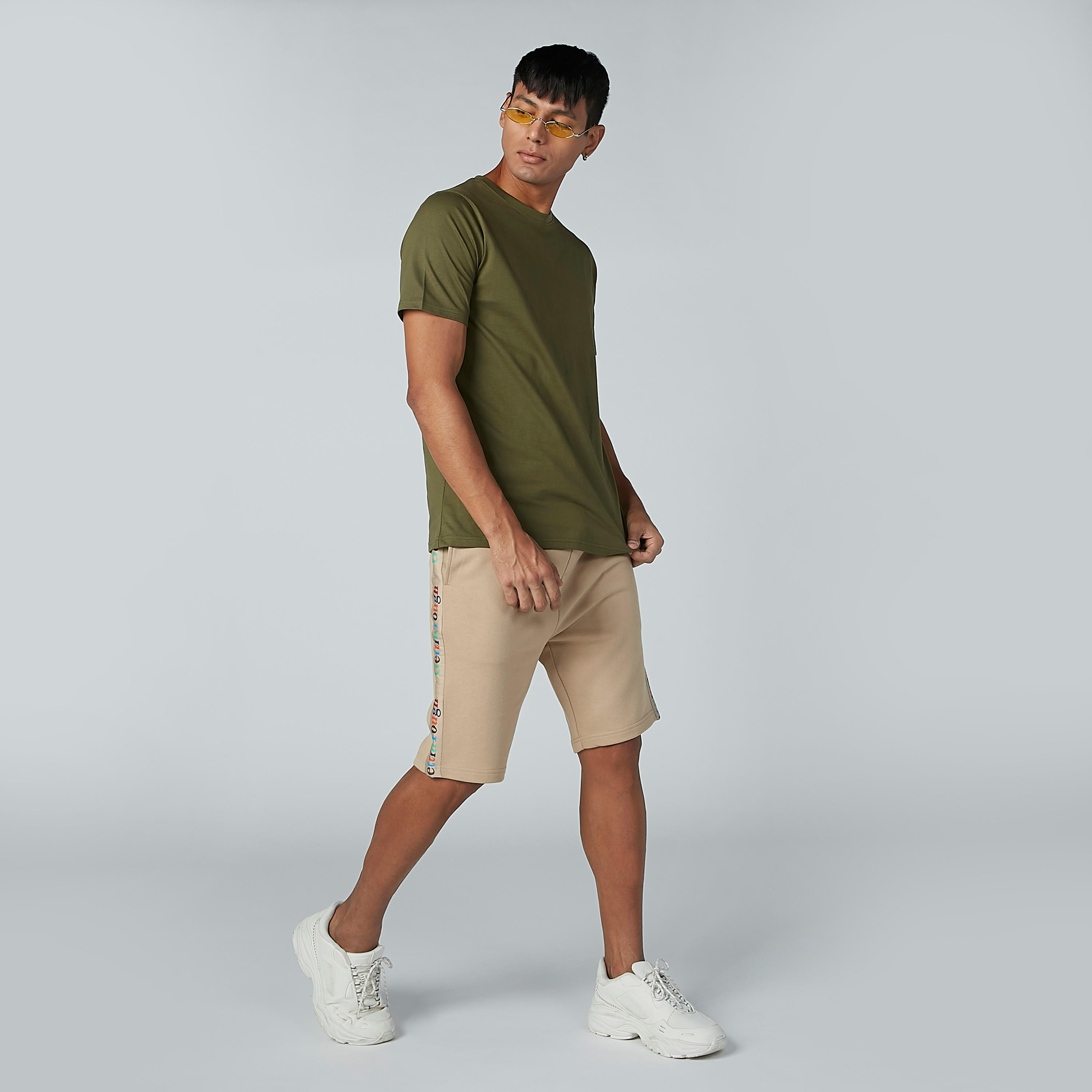 Plain T-shirt with Round Neck and Short Sleeves-men-clothing-tshirtsandpolos-tshirts-image-1