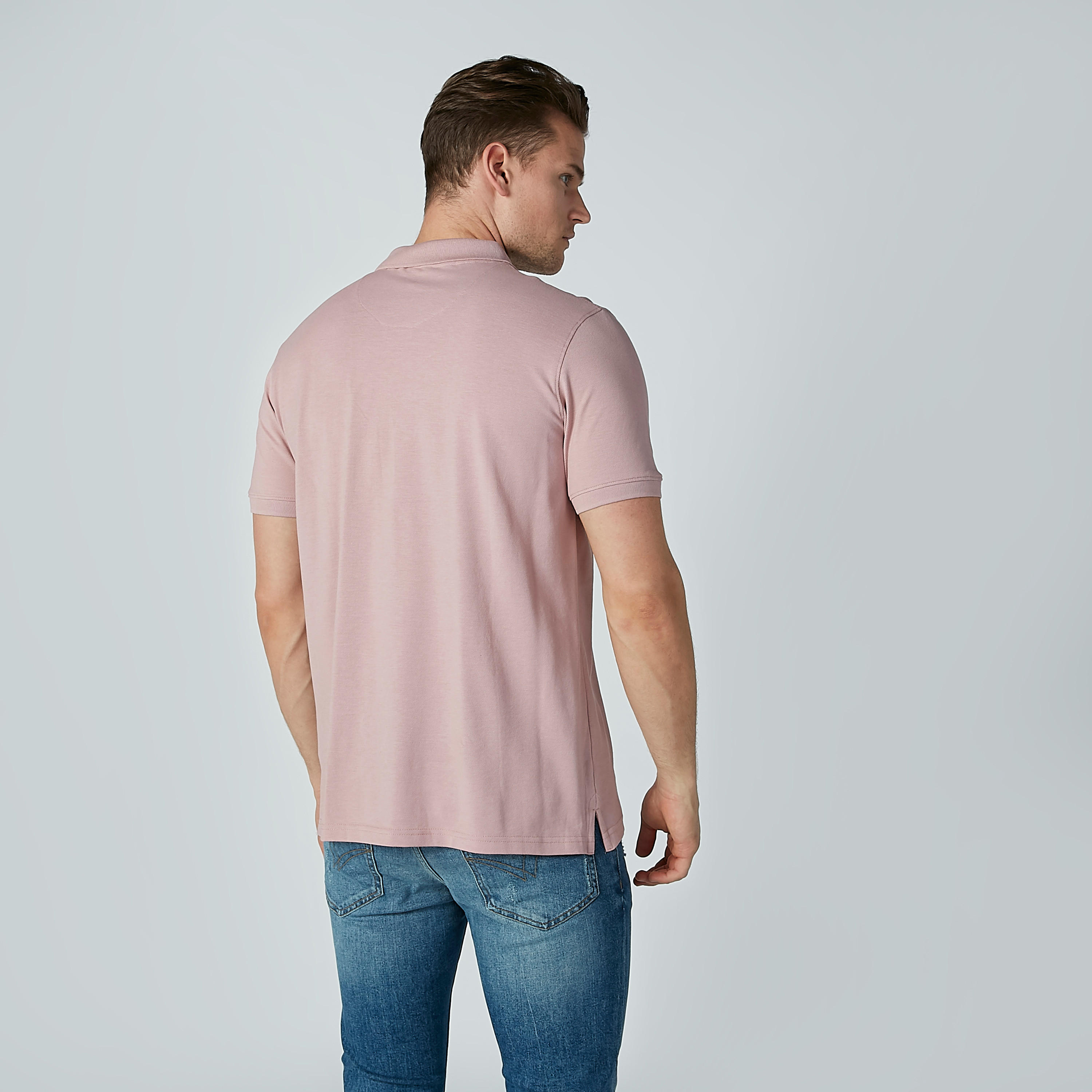 Plain T-shirt with Polo Neck and Short Sleeves-men-clothing-tshirtsandpolos-polos-image-3