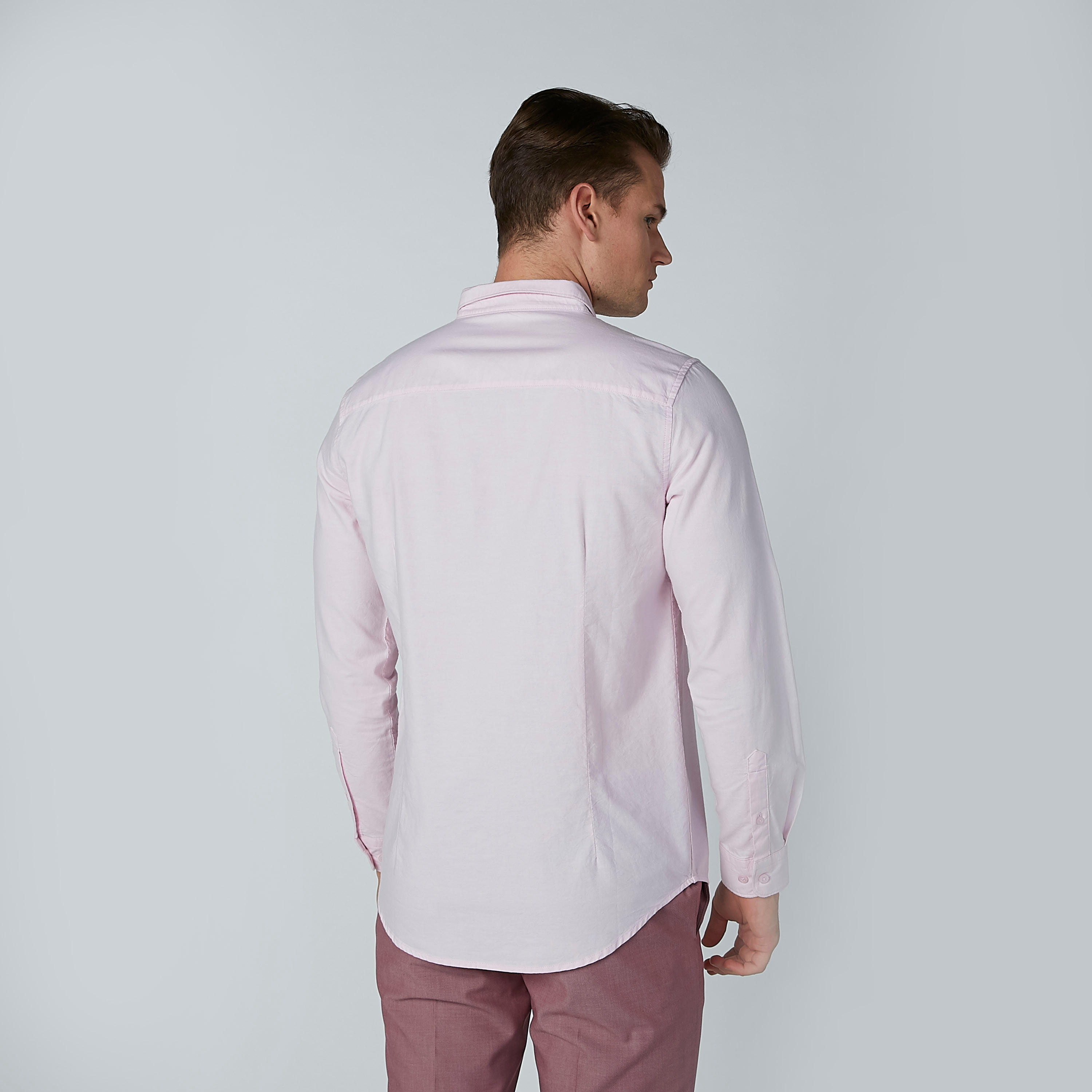 قميص رسمي سادة بياقة عاديّة وأكمام طويلة-men-clothing-shirts-image-4